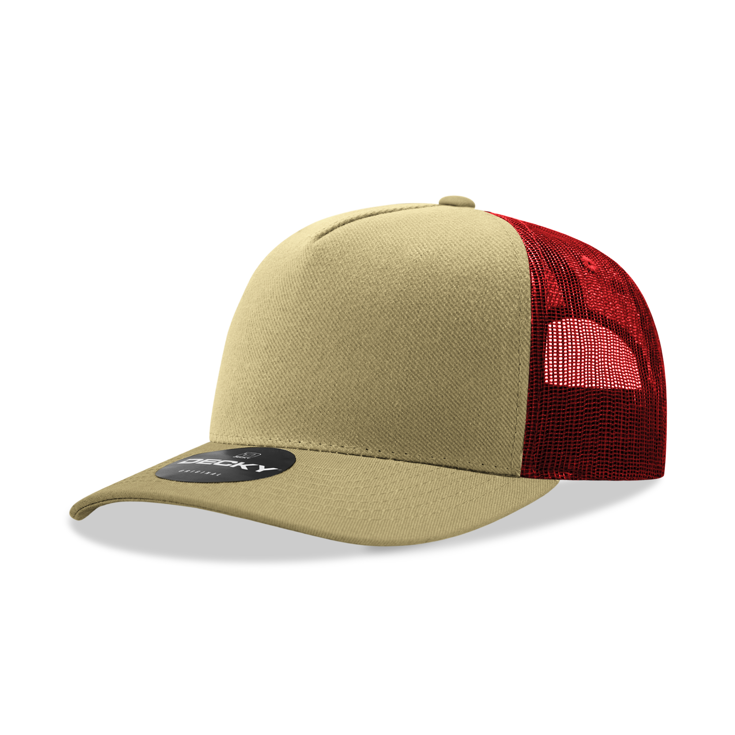 5 Panel Mid Profile Structured Cotton Blend Trucker