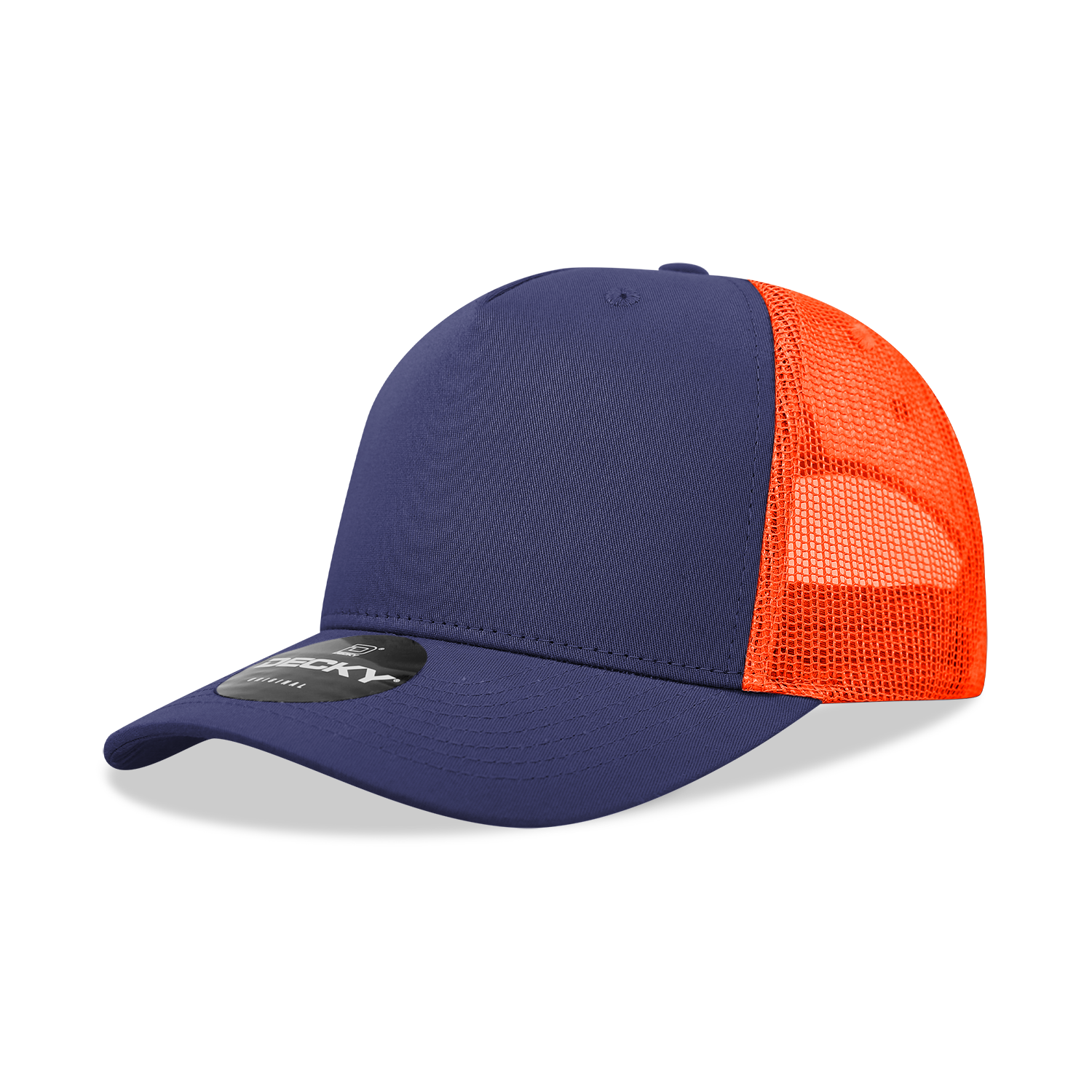 5 Panel Mid Profile Structured Cotton Blend Trucker