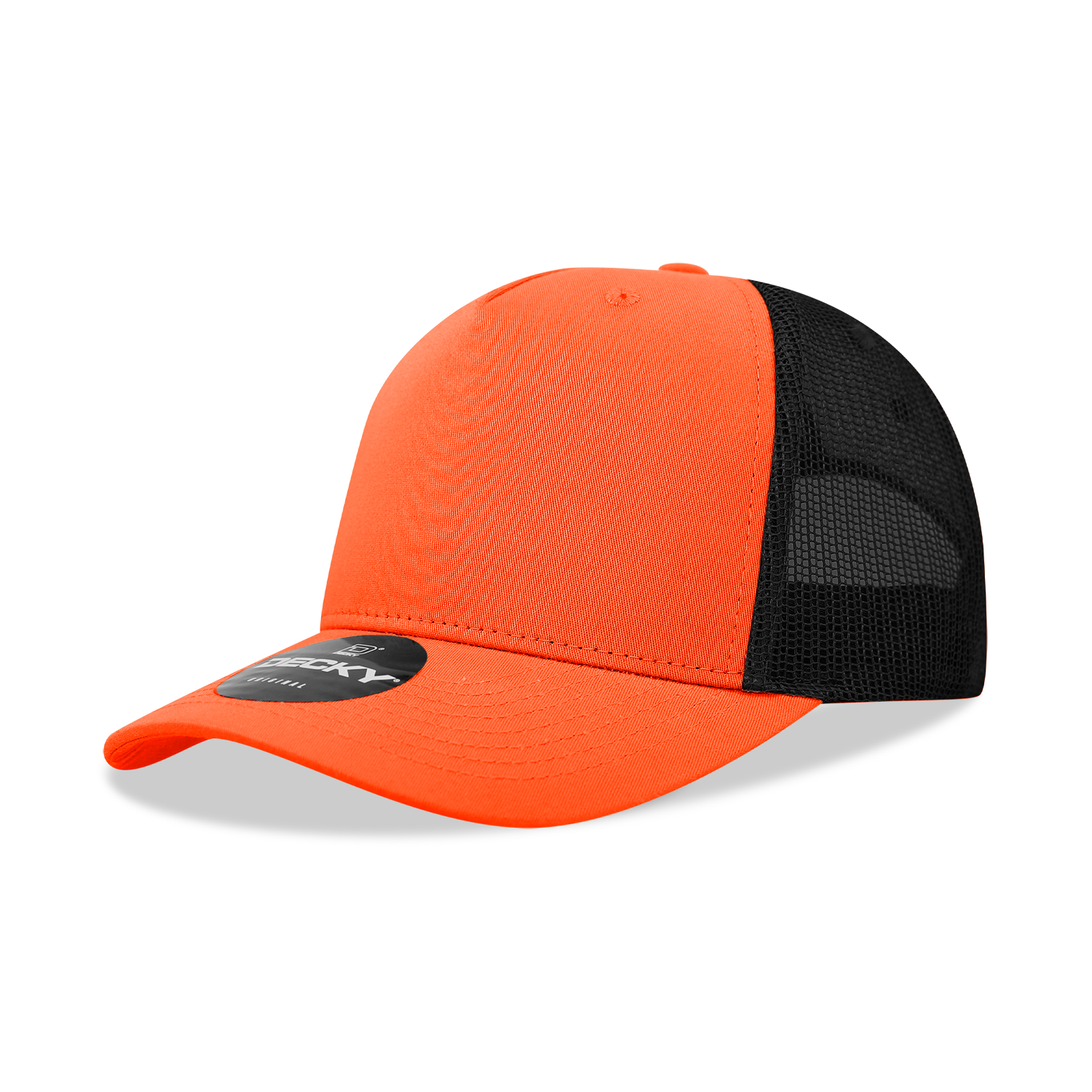 5 Panel Mid Profile Structured Cotton Blend Trucker