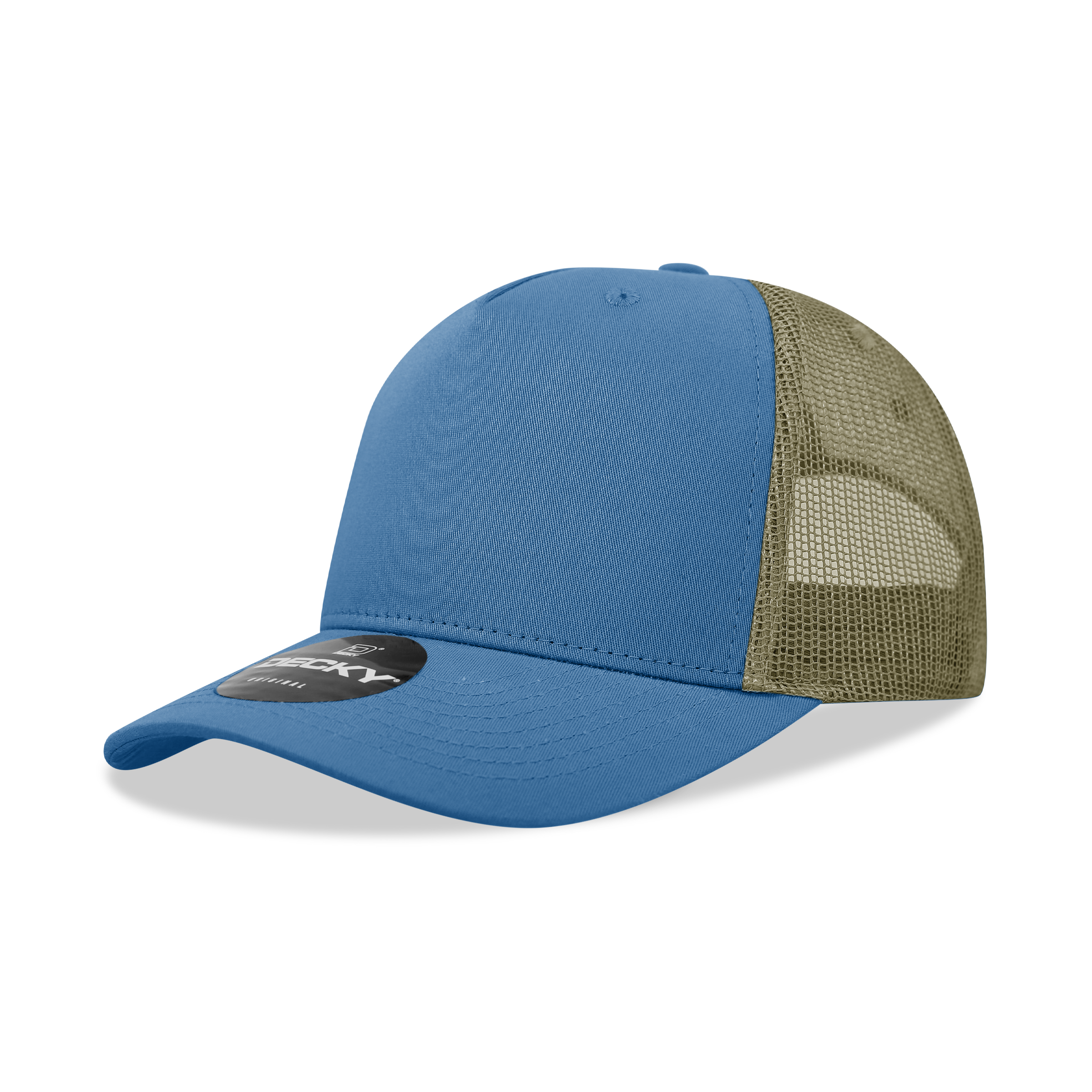 5 Panel Mid Profile Structured Cotton Blend Trucker