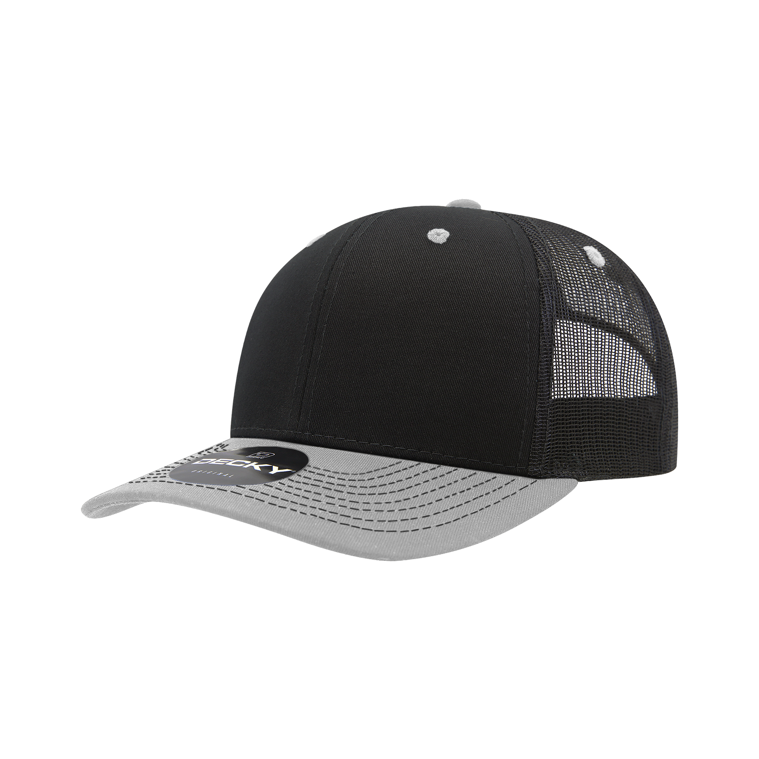 6 Panel Mid Profile Structured Contra-Stitch Trucker