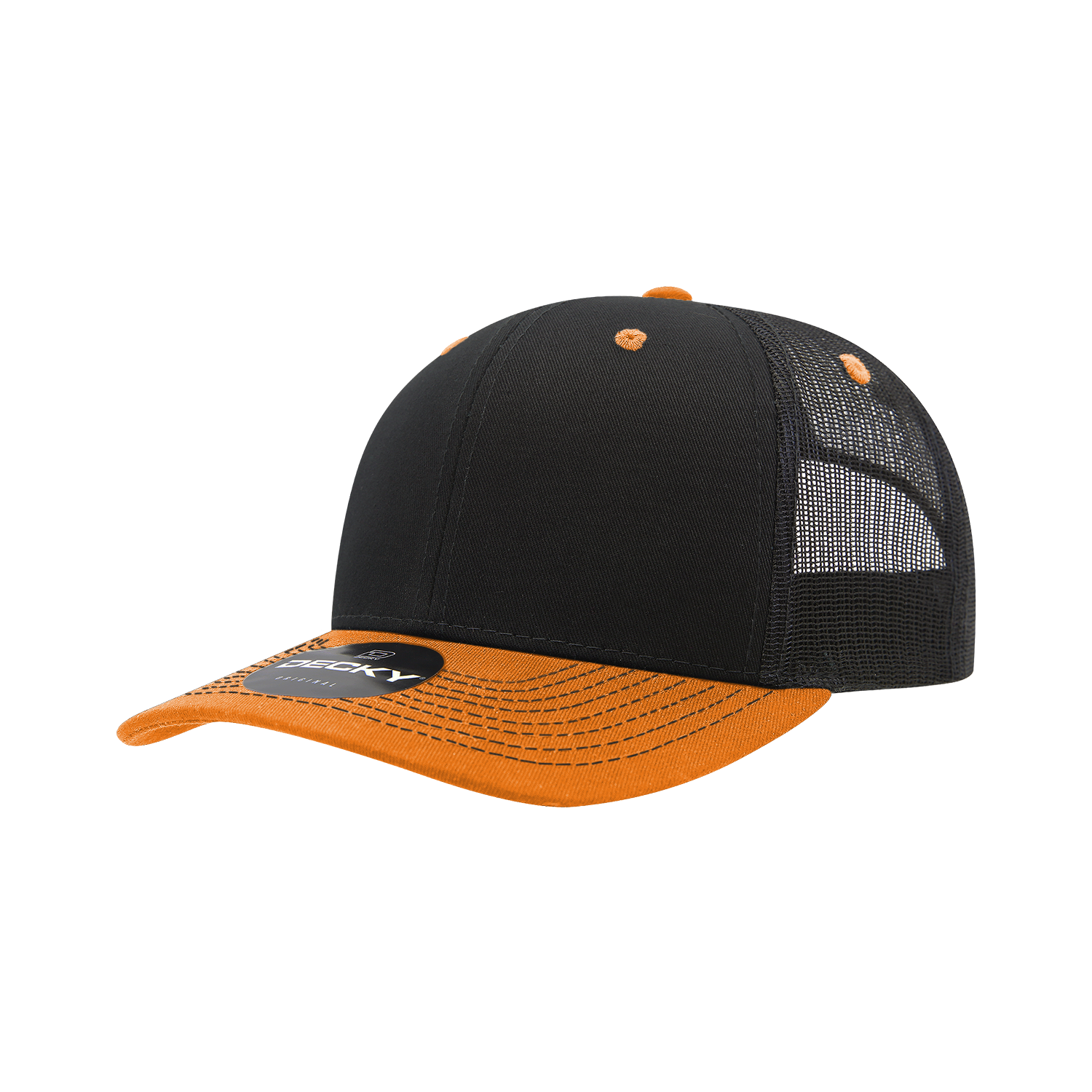 6 Panel Mid Profile Structured Contra-Stitch Trucker