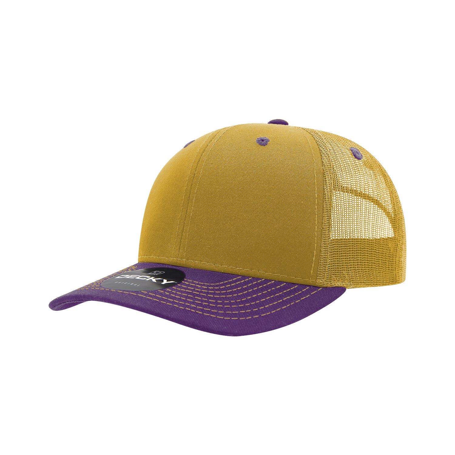 6 Panel Mid Profile Structured Contra-Stitch Trucker