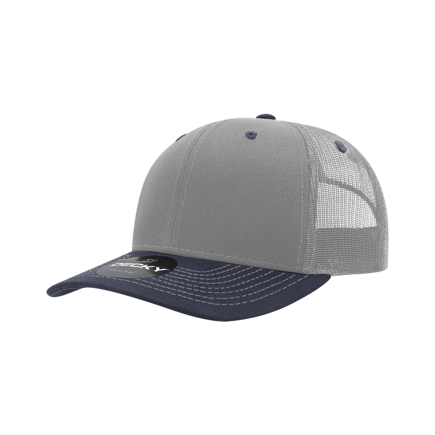 6 Panel Mid Profile Structured Contra-Stitch Trucker