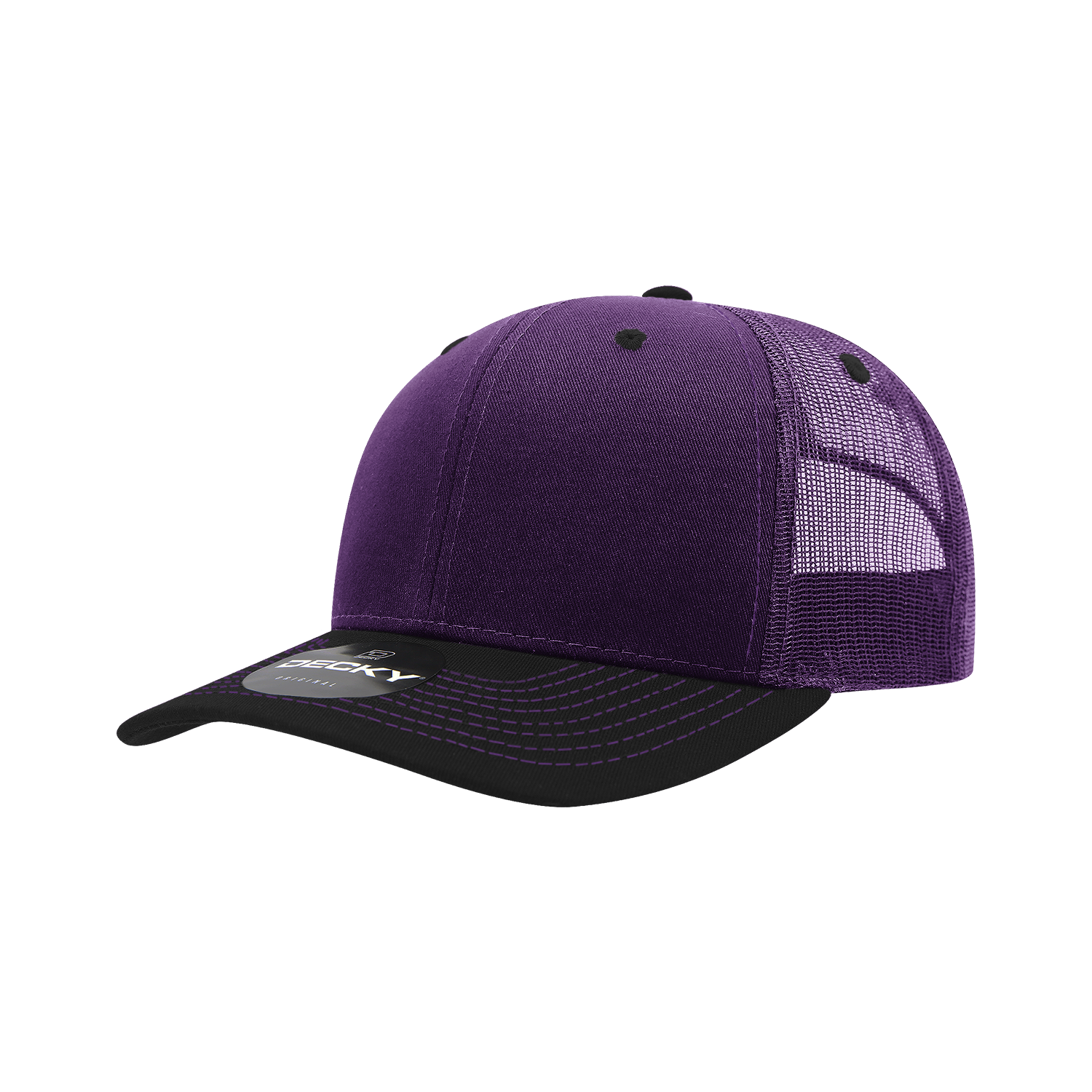 6 Panel Mid Profile Structured Contra-Stitch Trucker