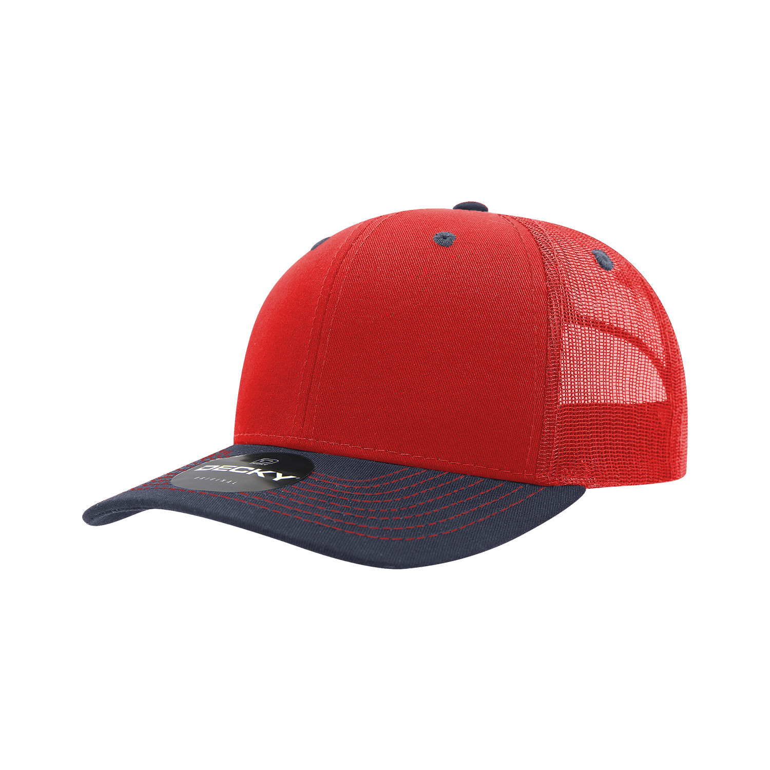 6 Panel Mid Profile Structured Contra-Stitch Trucker