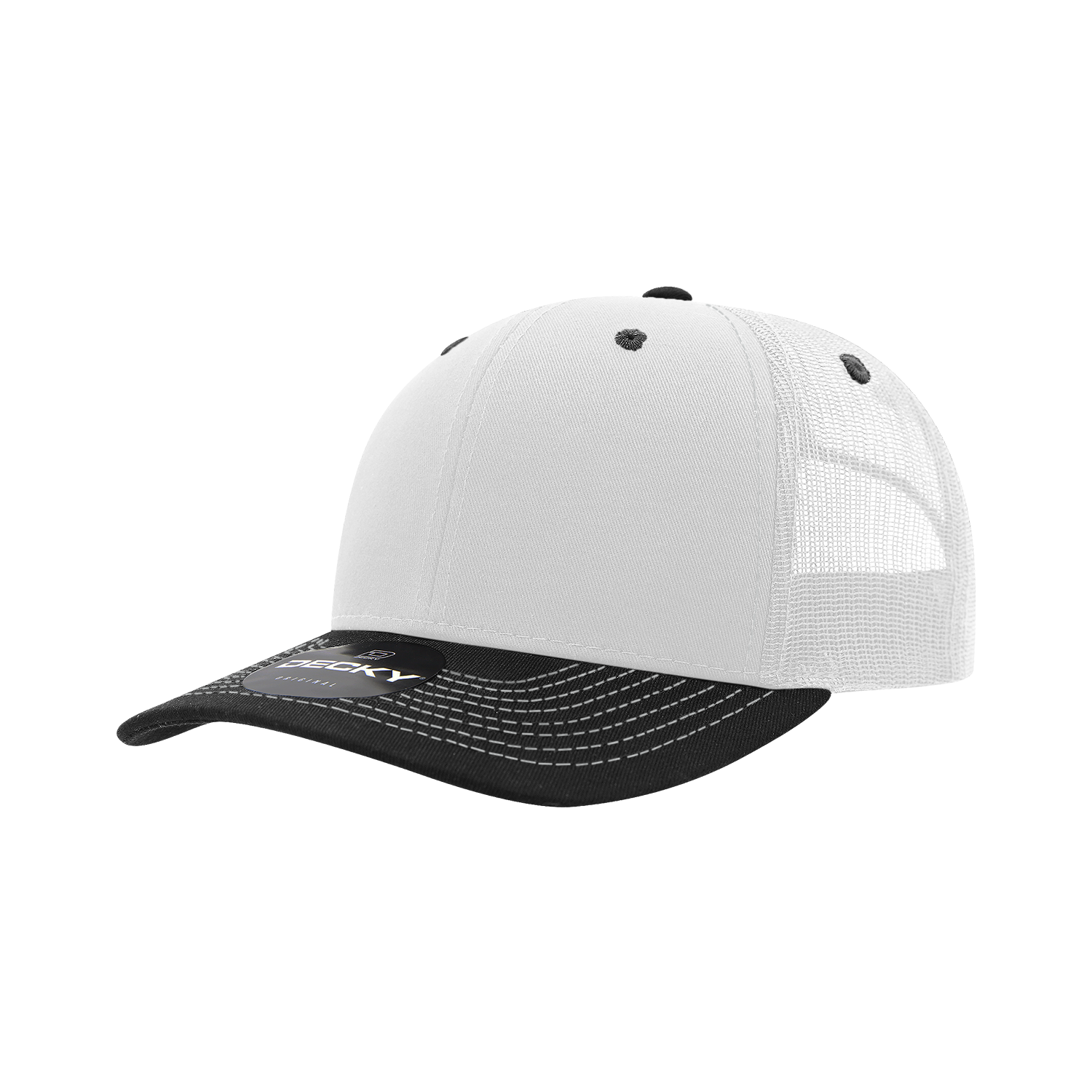 6 Panel Mid Profile Structured Contra-Stitch Trucker