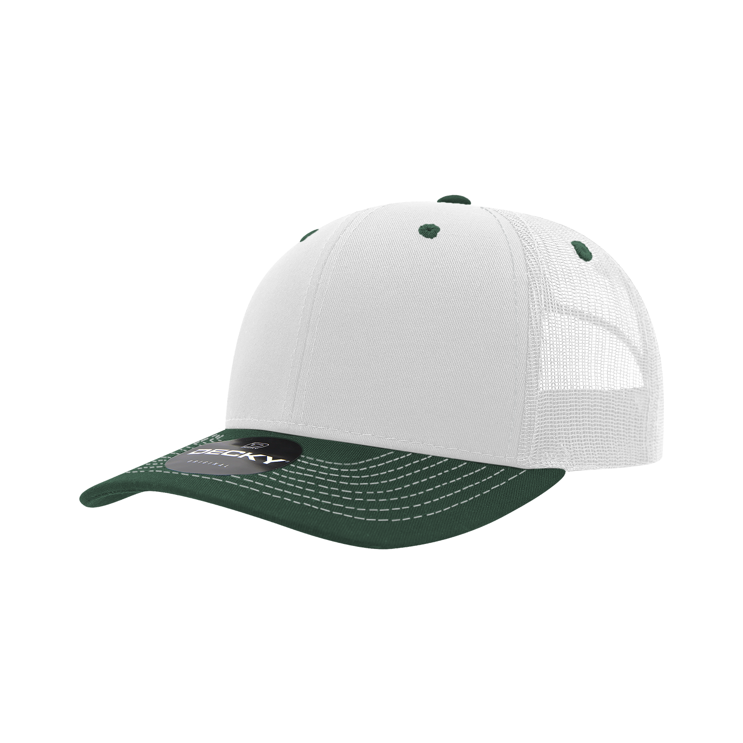 6 Panel Mid Profile Structured Contra-Stitch Trucker