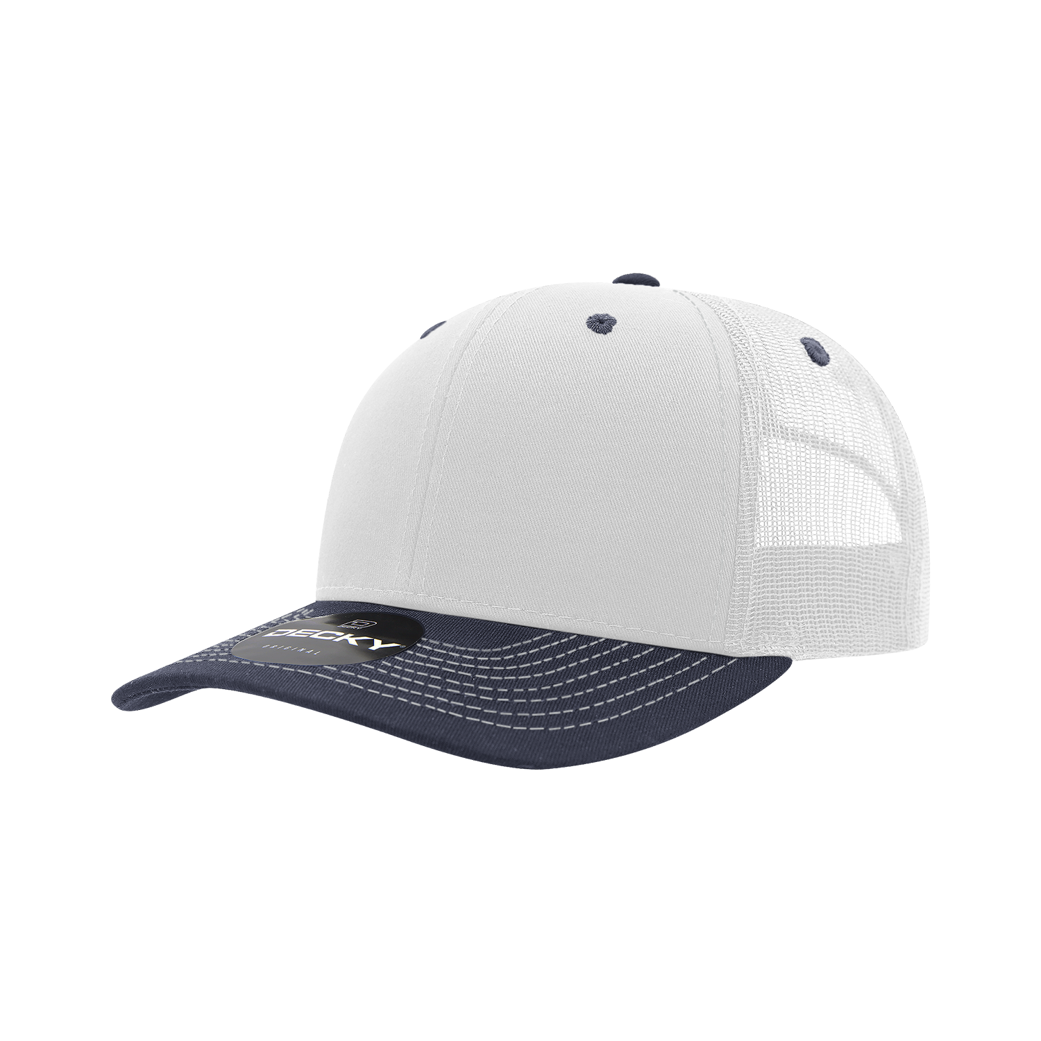 6 Panel Mid Profile Structured Contra-Stitch Trucker