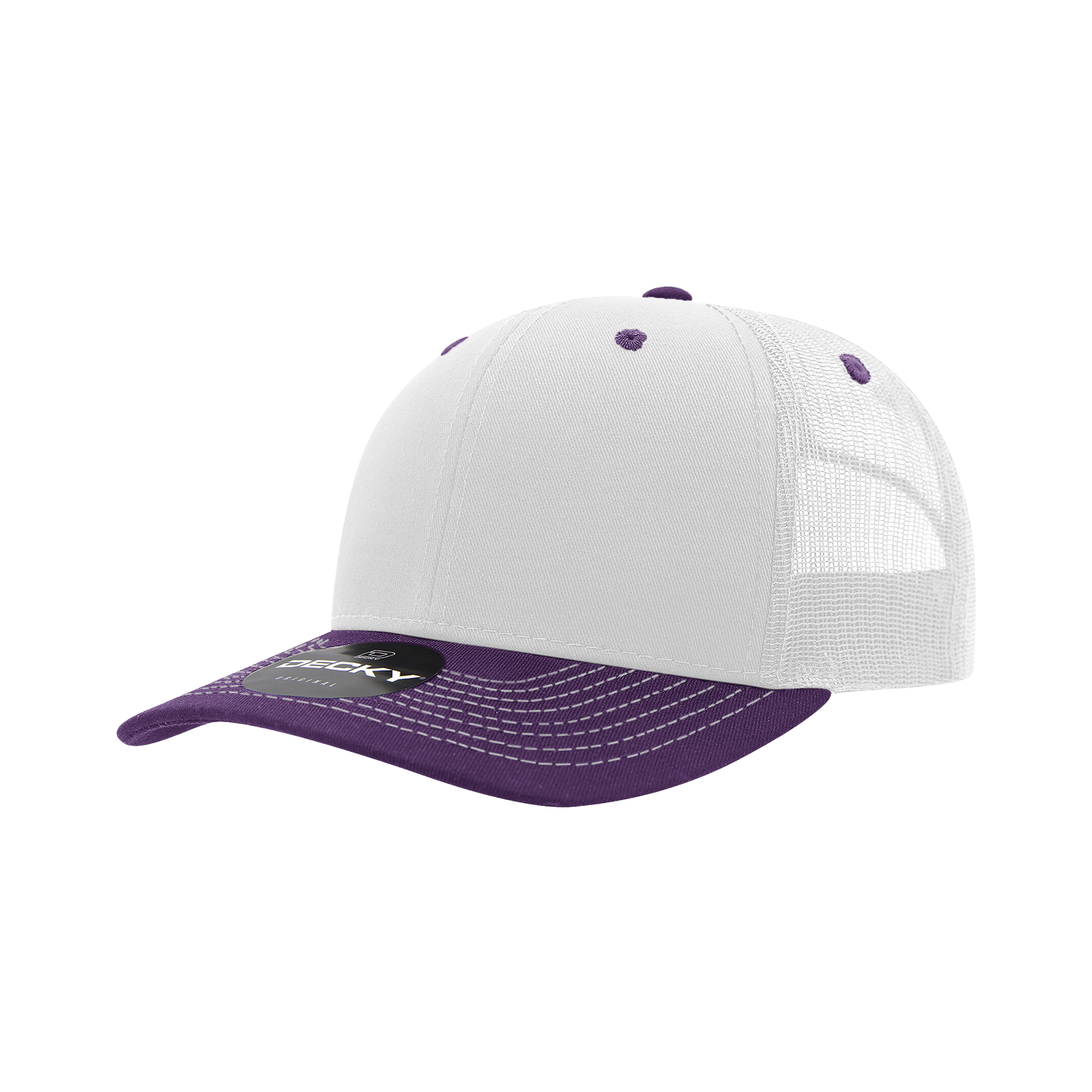 6 Panel Mid Profile Structured Contra-Stitch Trucker