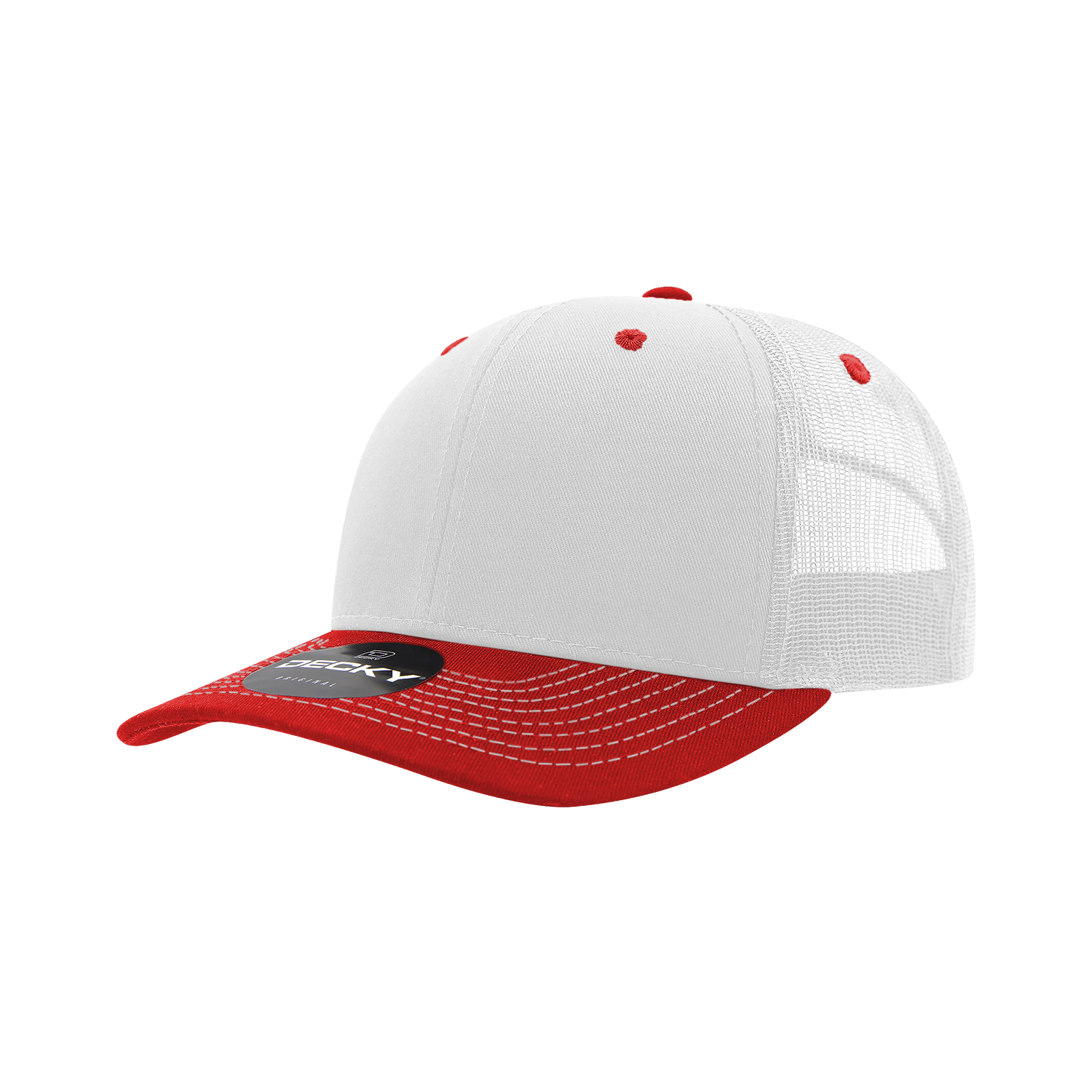 6 Panel Mid Profile Structured Contra-Stitch Trucker