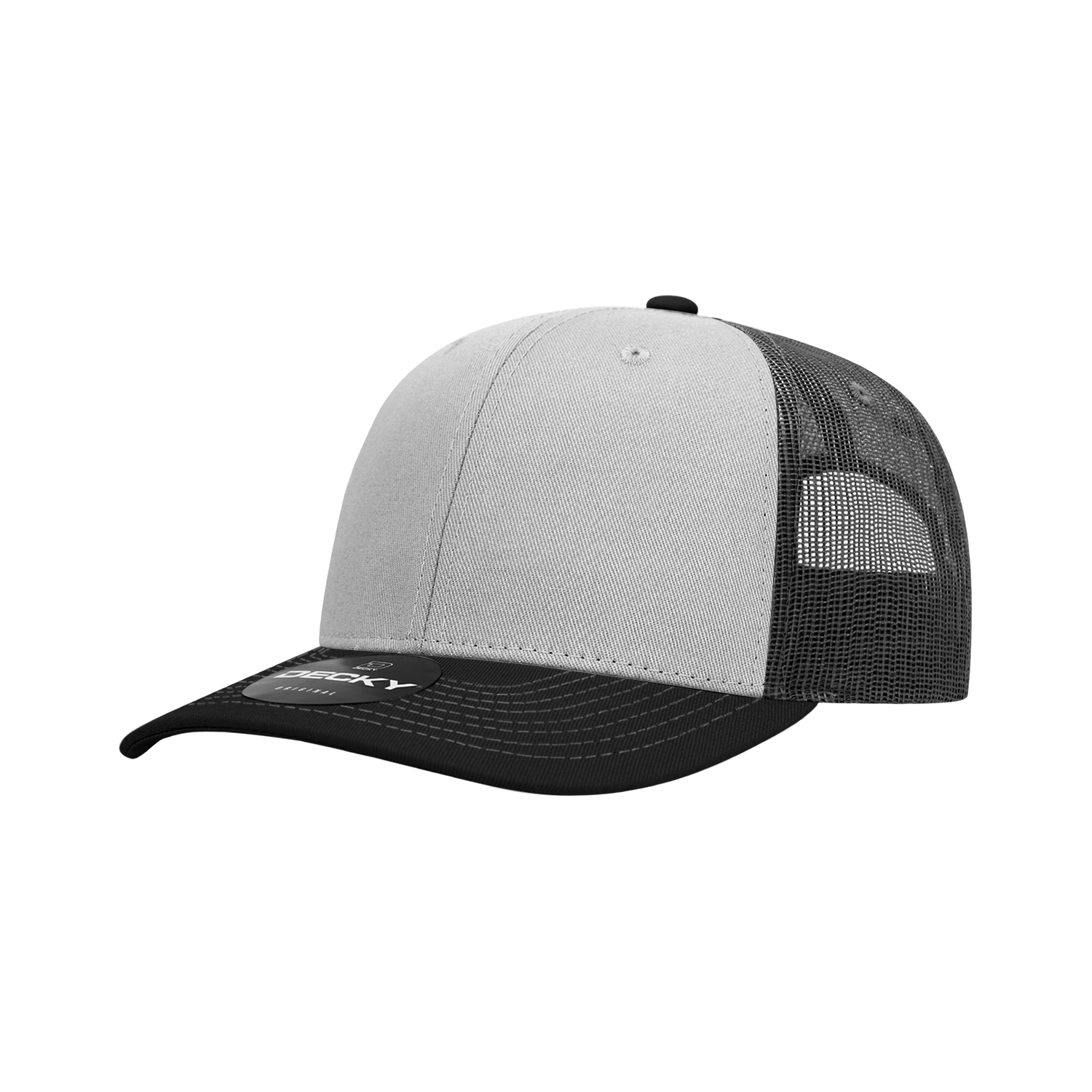 6 Panel Mid Profile Structured Contra-Stitch Trucker