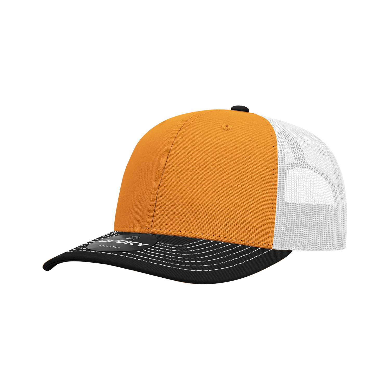 6 Panel Mid Profile Structured Contra-Stitch Trucker