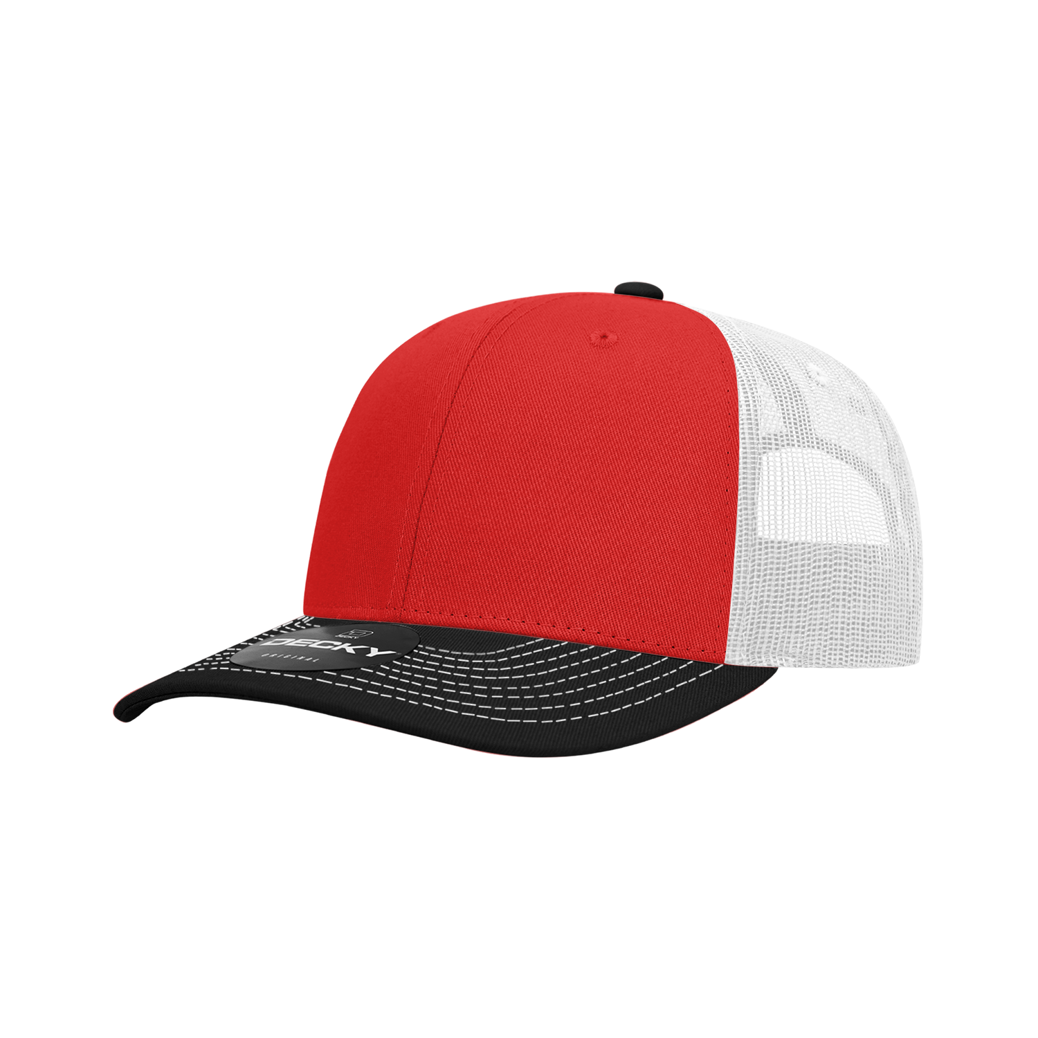 6 Panel Mid Profile Structured Contra-Stitch Trucker