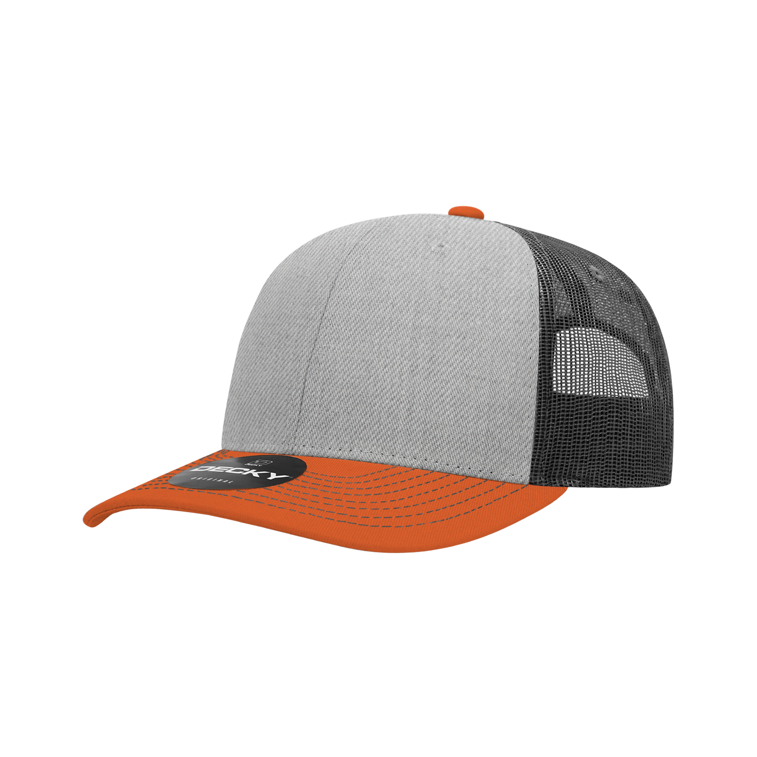 6 Panel Mid Profile Structured Contra-Stitch Trucker