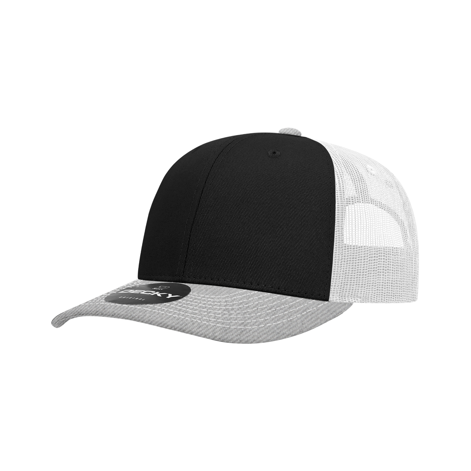 6 Panel Mid Profile Structured Contra-Stitch Trucker