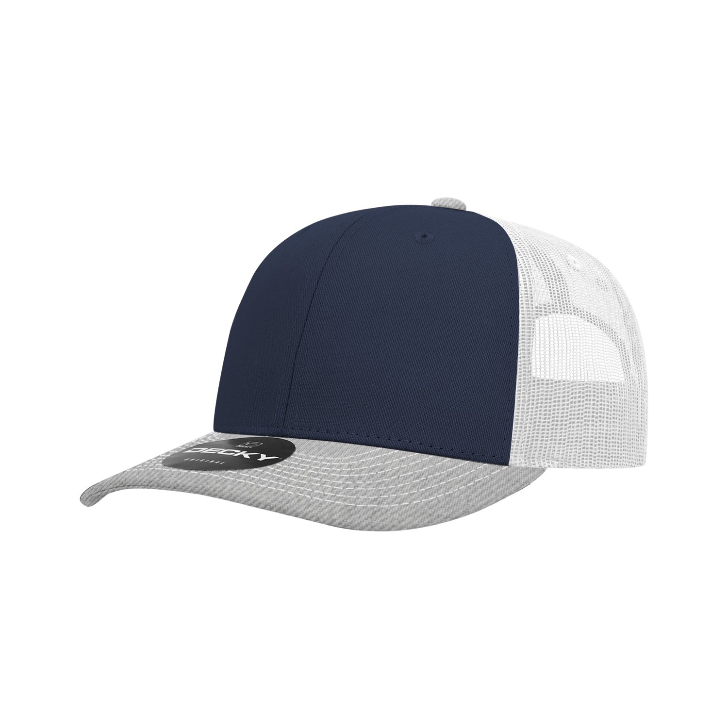 6 Panel Mid Profile Structured Contra-Stitch Trucker