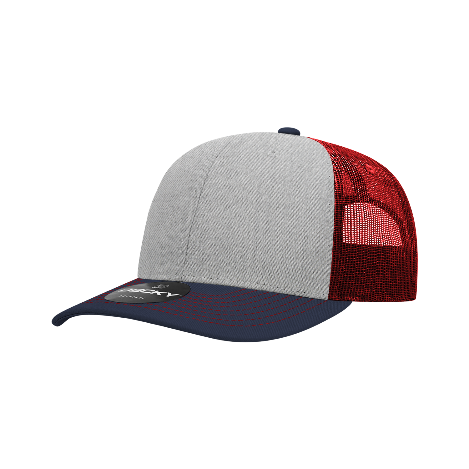 6 Panel Mid Profile Structured Contra-Stitch Trucker