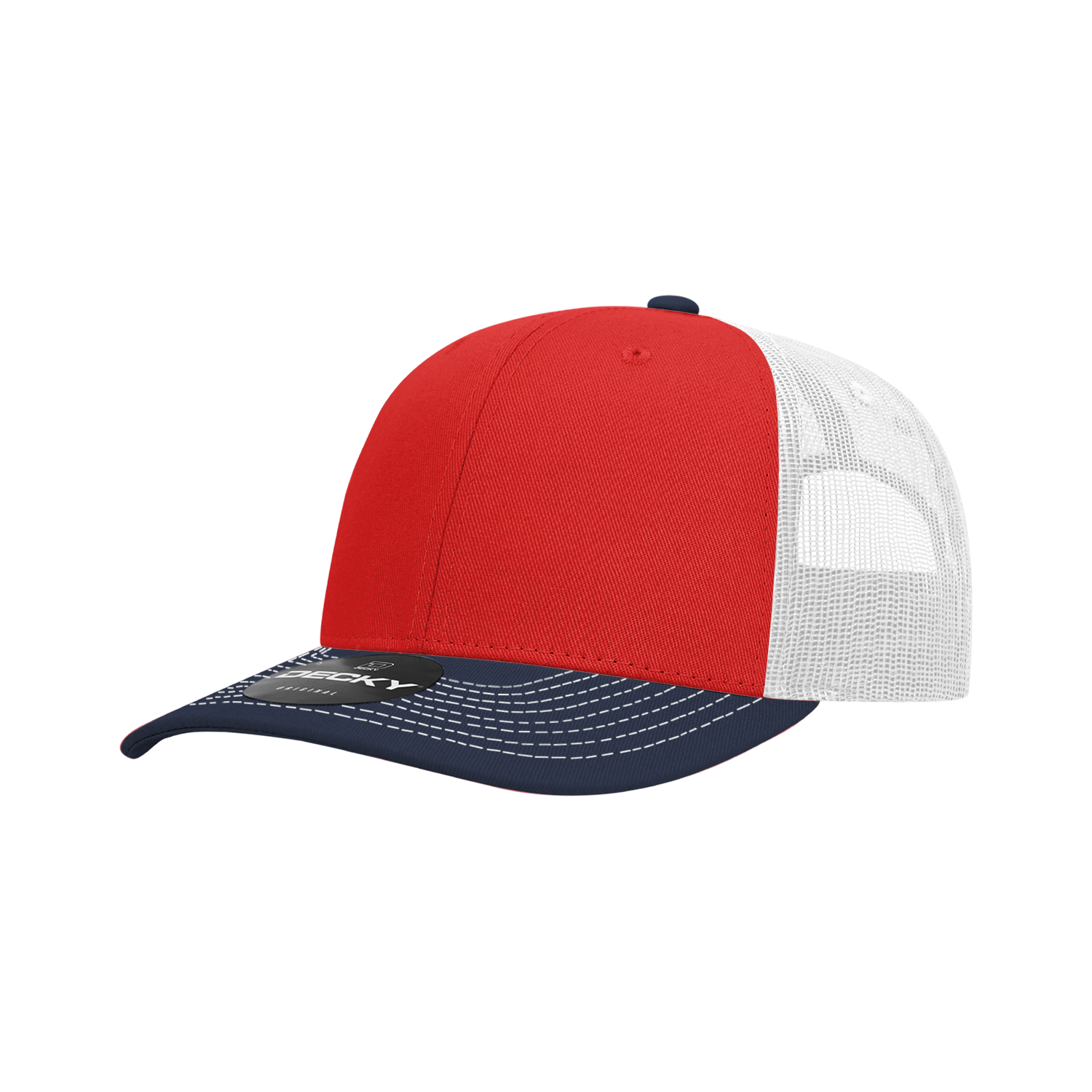 6 Panel Mid Profile Structured Contra-Stitch Trucker