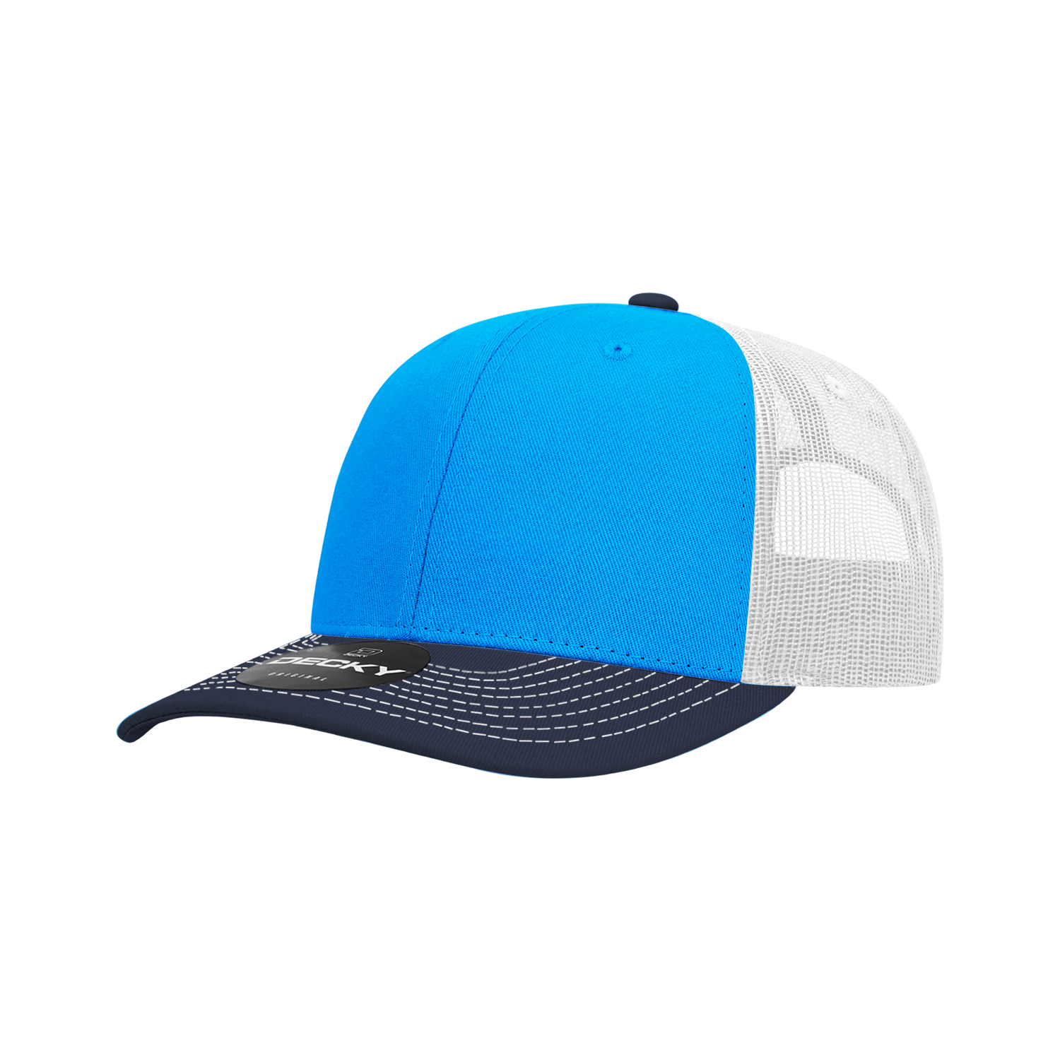 6 Panel Mid Profile Structured Contra-Stitch Trucker