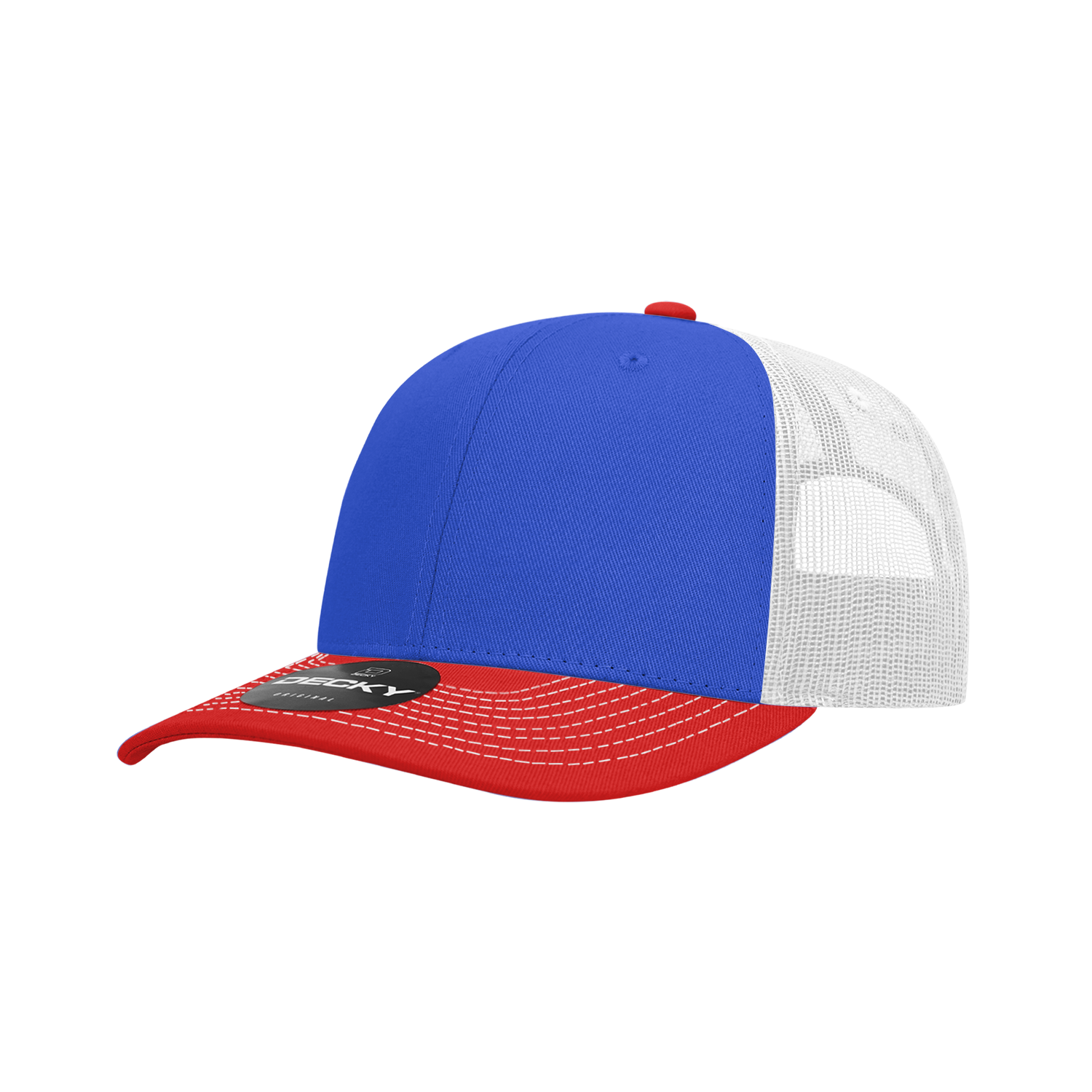 6 Panel Mid Profile Structured Contra-Stitch Trucker