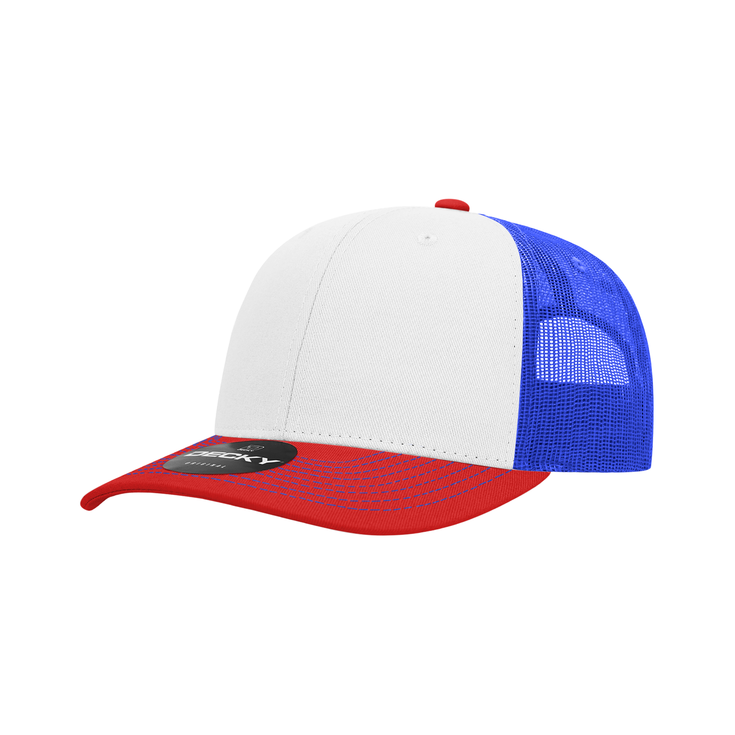 6 Panel Mid Profile Structured Contra-Stitch Trucker