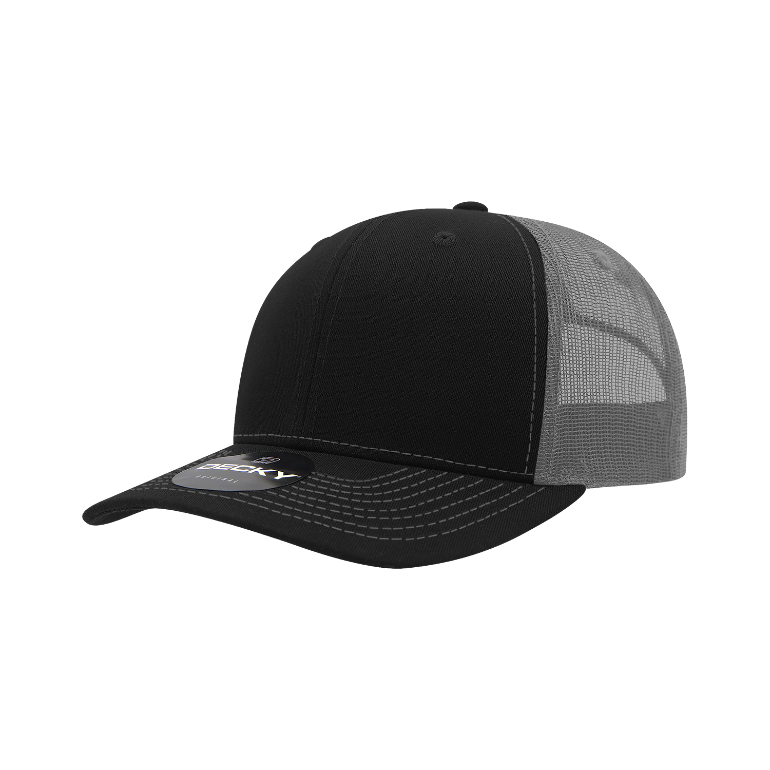 6 Panel Mid Profile Structured Contra-Stitch Trucker