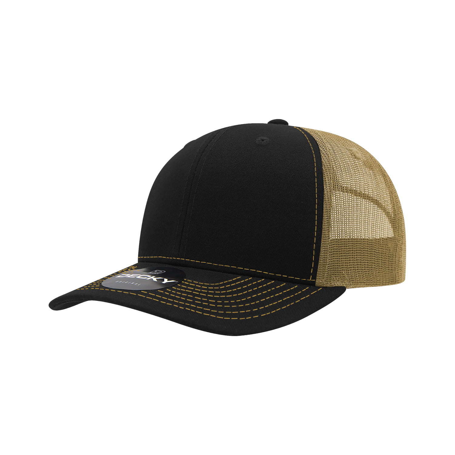 6 Panel Mid Profile Structured Contra-Stitch Trucker