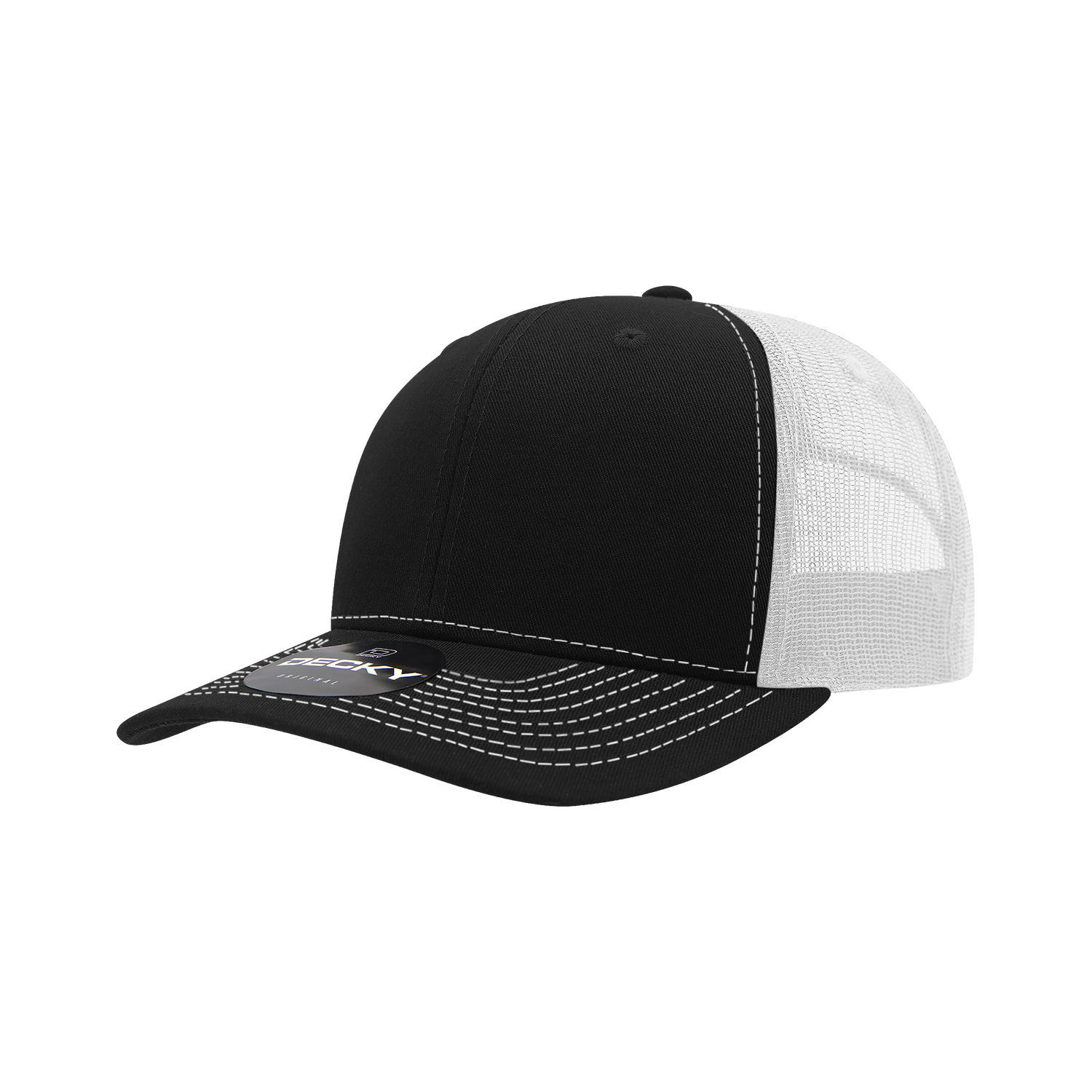 6 Panel Mid Profile Structured Contra-Stitch Trucker