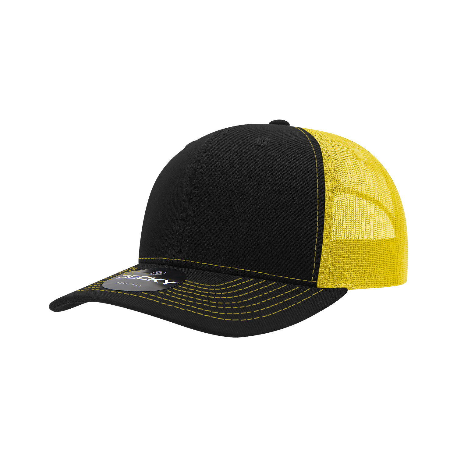 6 Panel Mid Profile Structured Contra-Stitch Trucker