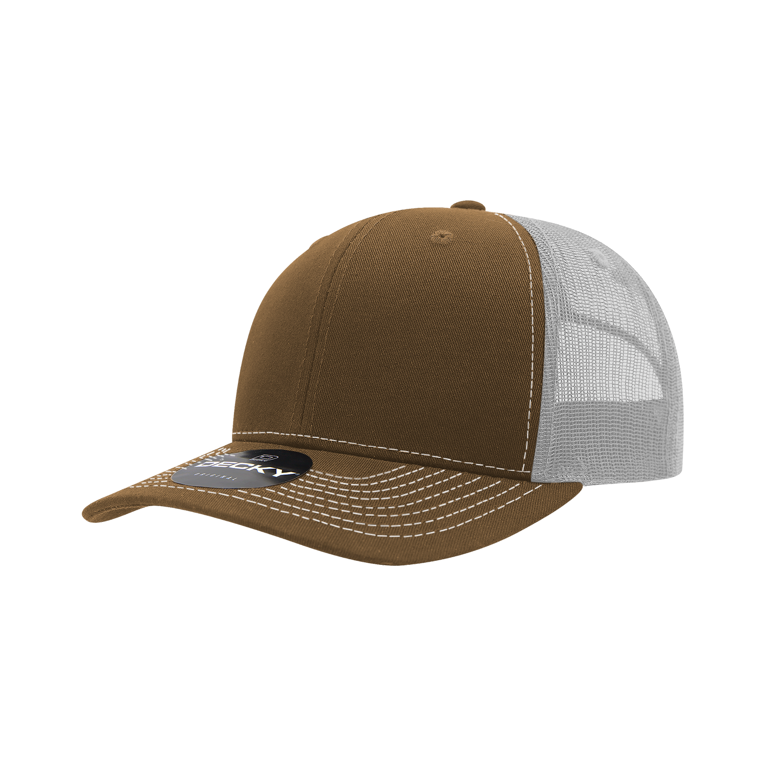 6 Panel Mid Profile Structured Contra-Stitch Trucker