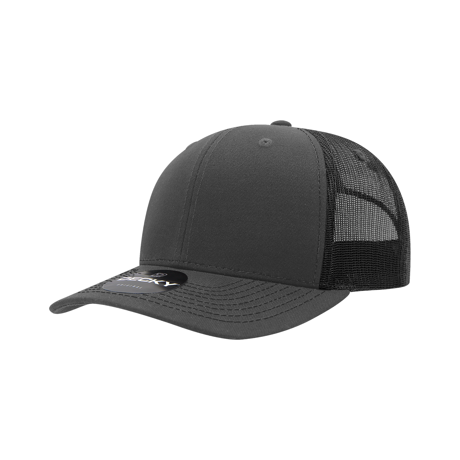 6 Panel Mid Profile Structured Contra-Stitch Trucker
