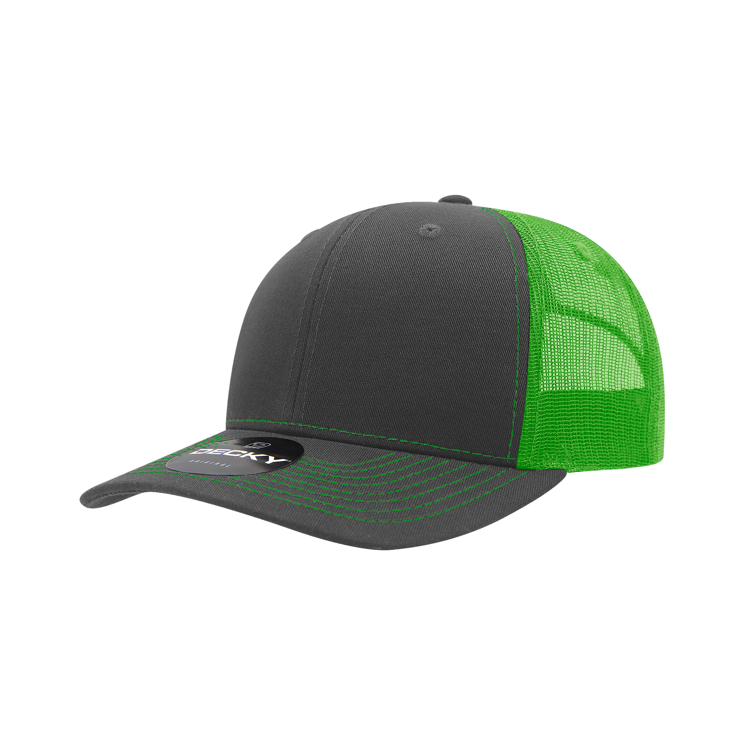 6 Panel Mid Profile Structured Contra-Stitch Trucker