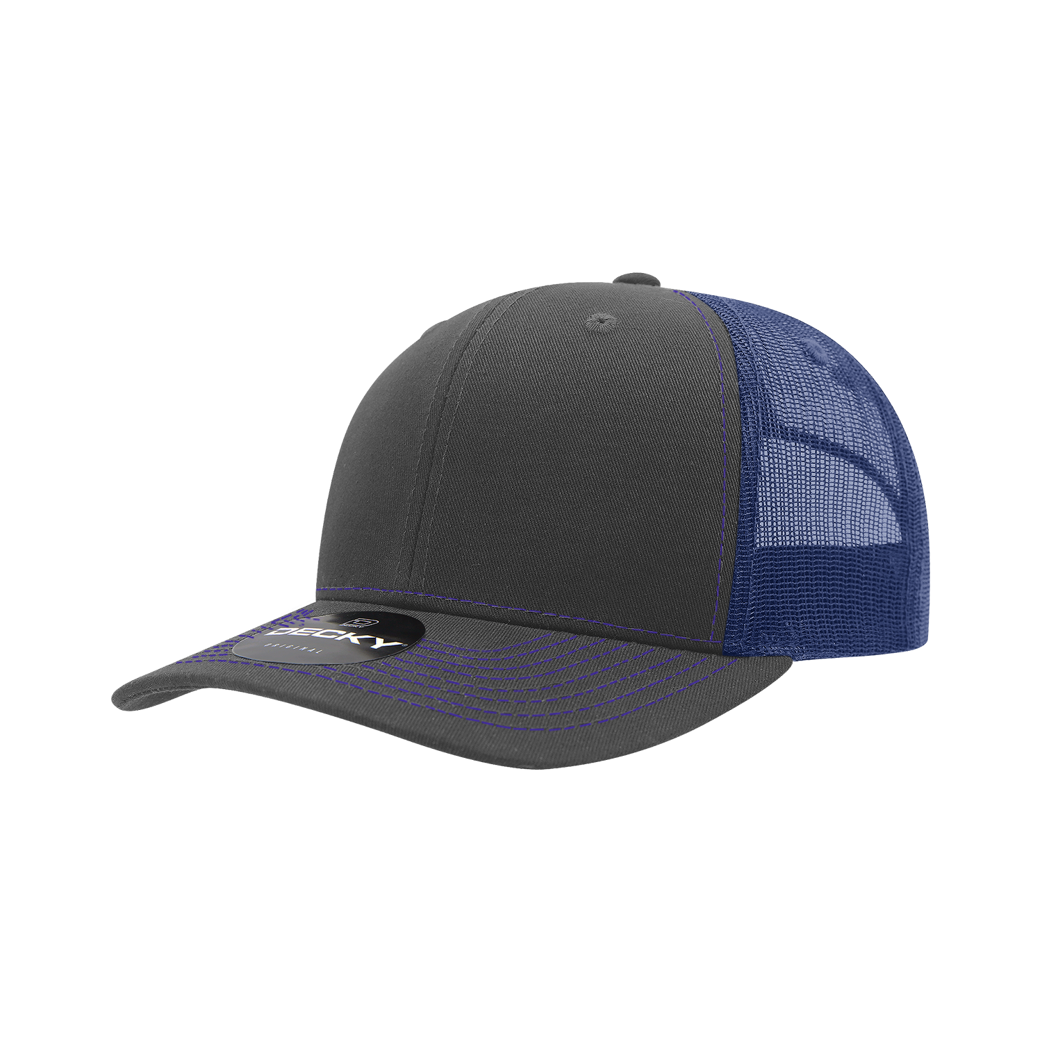 6 Panel Mid Profile Structured Contra-Stitch Trucker