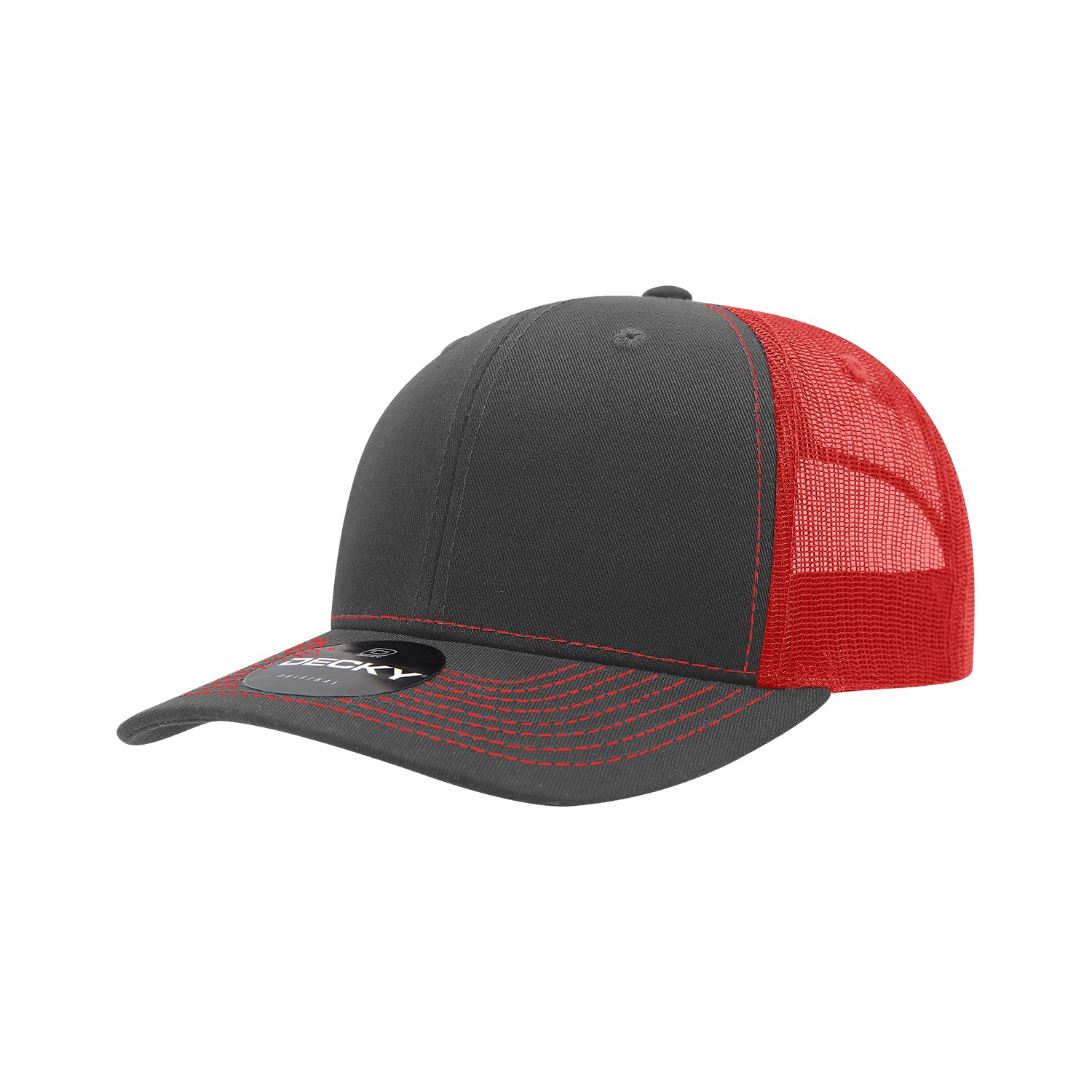 6 Panel Mid Profile Structured Contra-Stitch Trucker