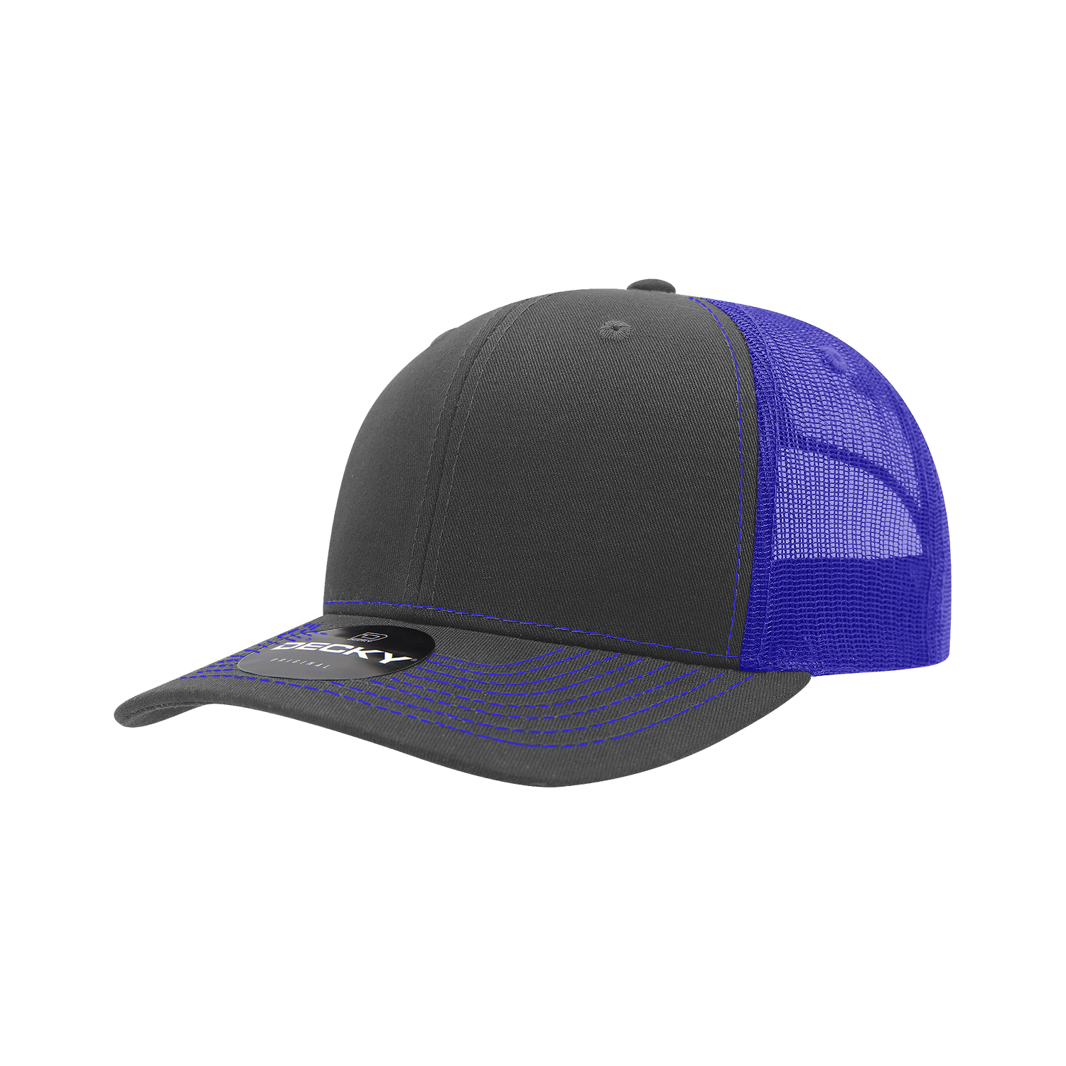 6 Panel Mid Profile Structured Contra-Stitch Trucker