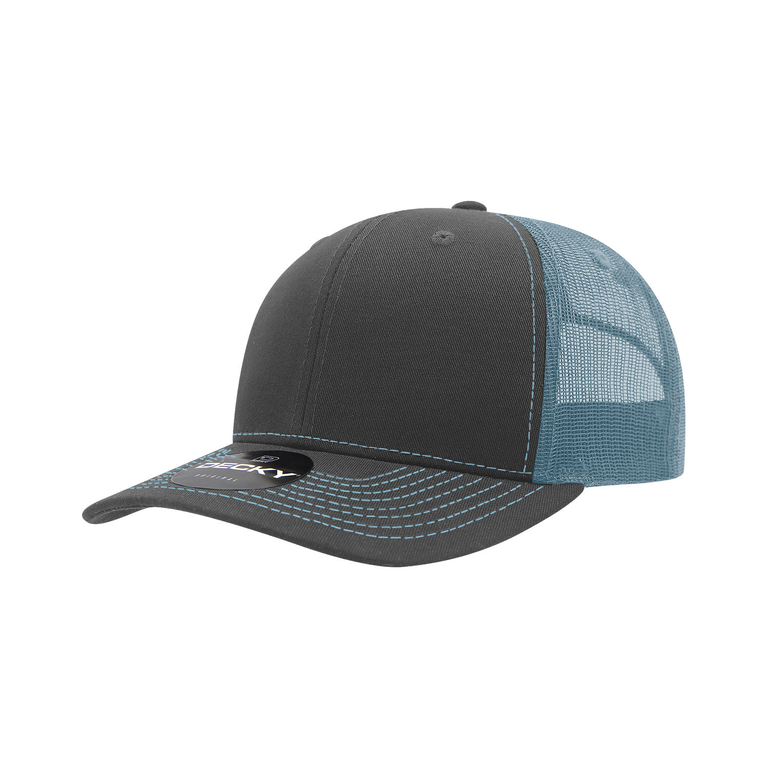 6 Panel Mid Profile Structured Contra-Stitch Trucker