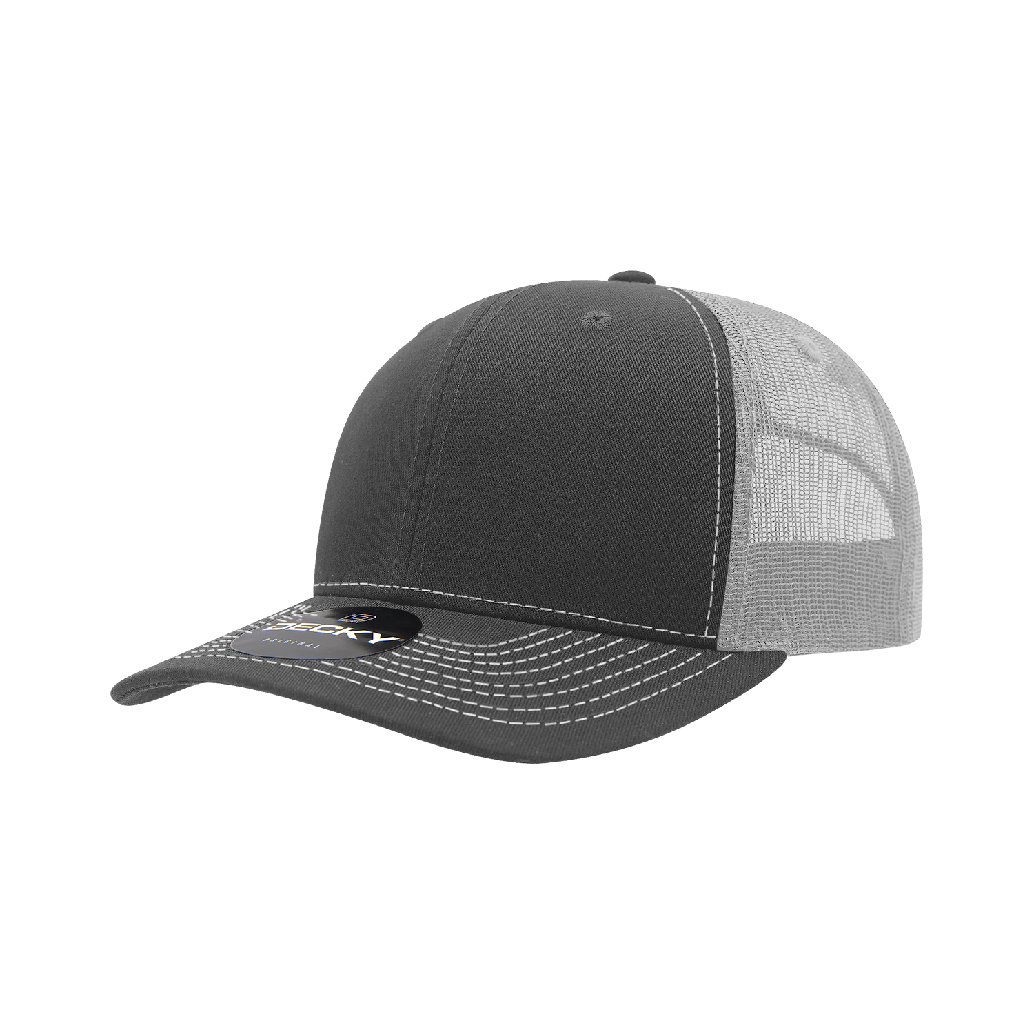 6 Panel Mid Profile Structured Contra-Stitch Trucker