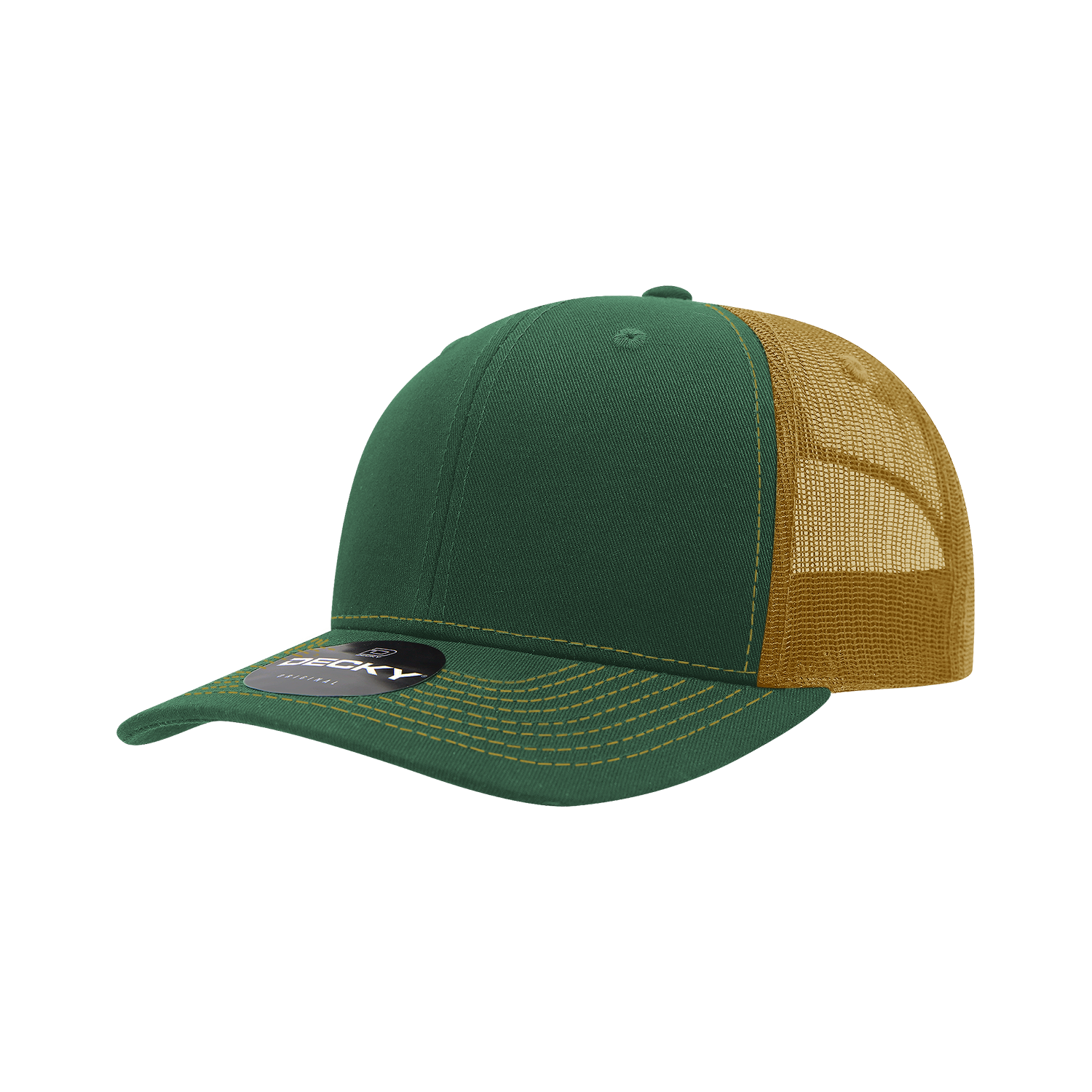 6 Panel Mid Profile Structured Contra-Stitch Trucker