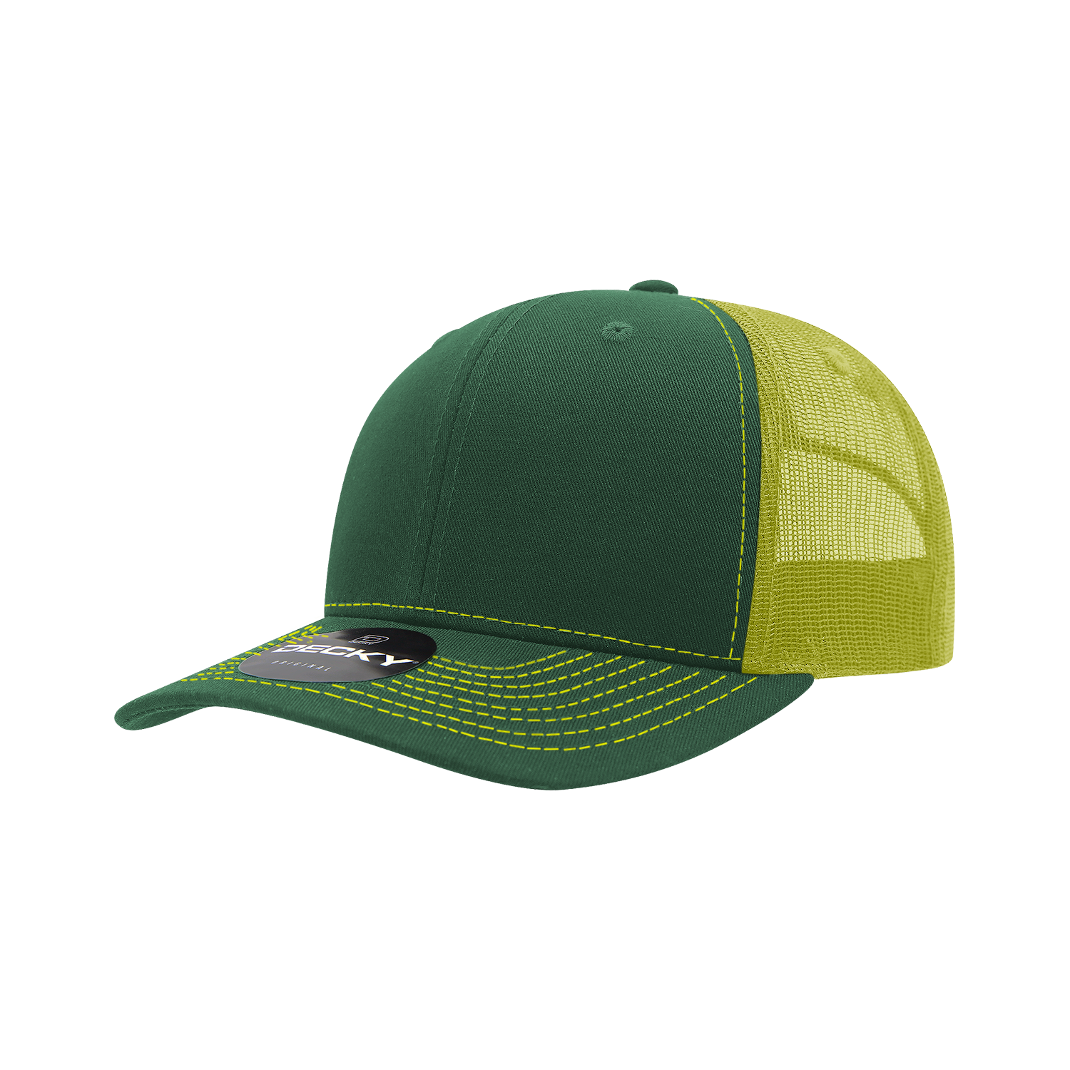 6 Panel Mid Profile Structured Contra-Stitch Trucker