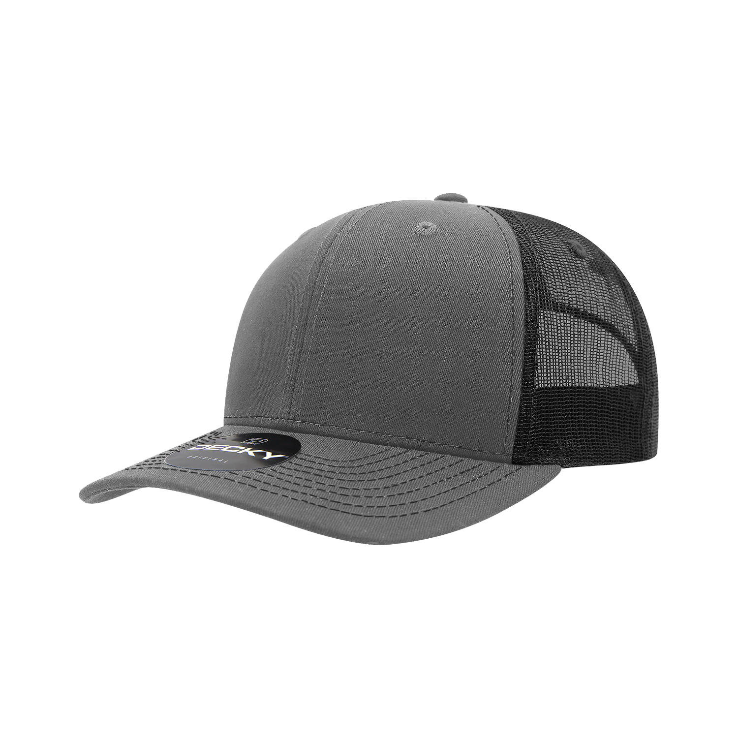 6 Panel Mid Profile Structured Contra-Stitch Trucker