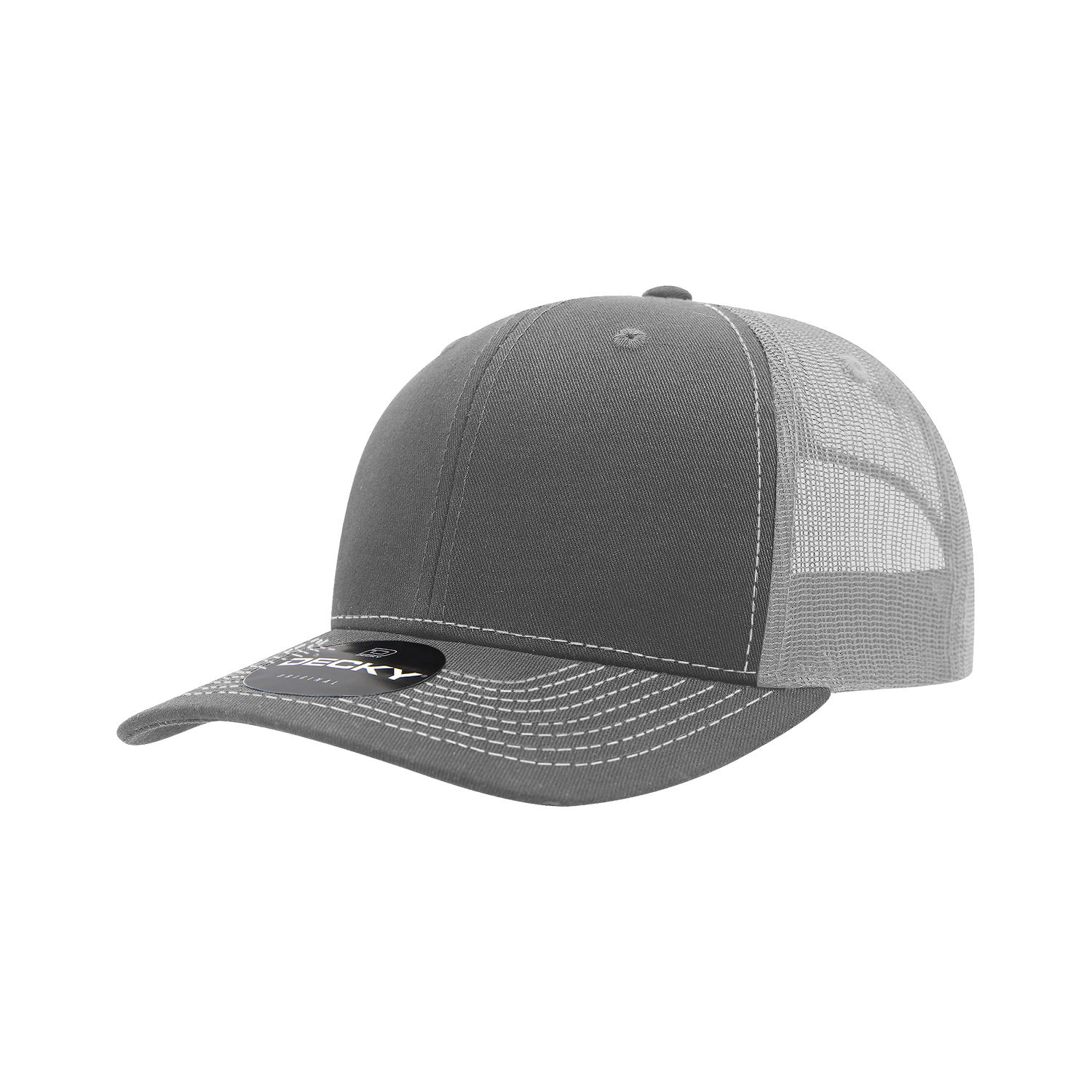 6 Panel Mid Profile Structured Contra-Stitch Trucker