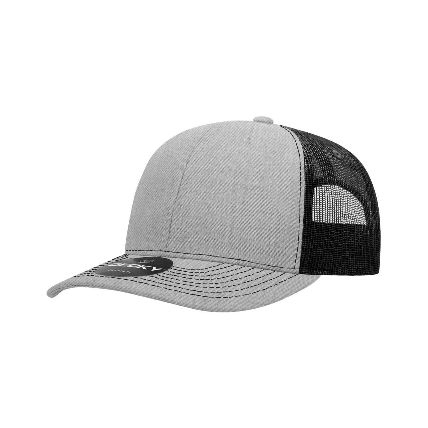6 Panel Mid Profile Structured Contra-Stitch Trucker