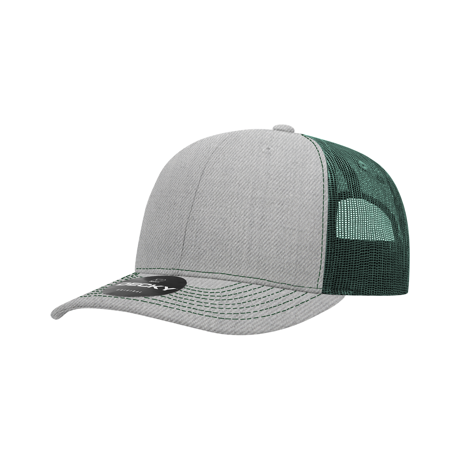 6 Panel Mid Profile Structured Contra-Stitch Trucker