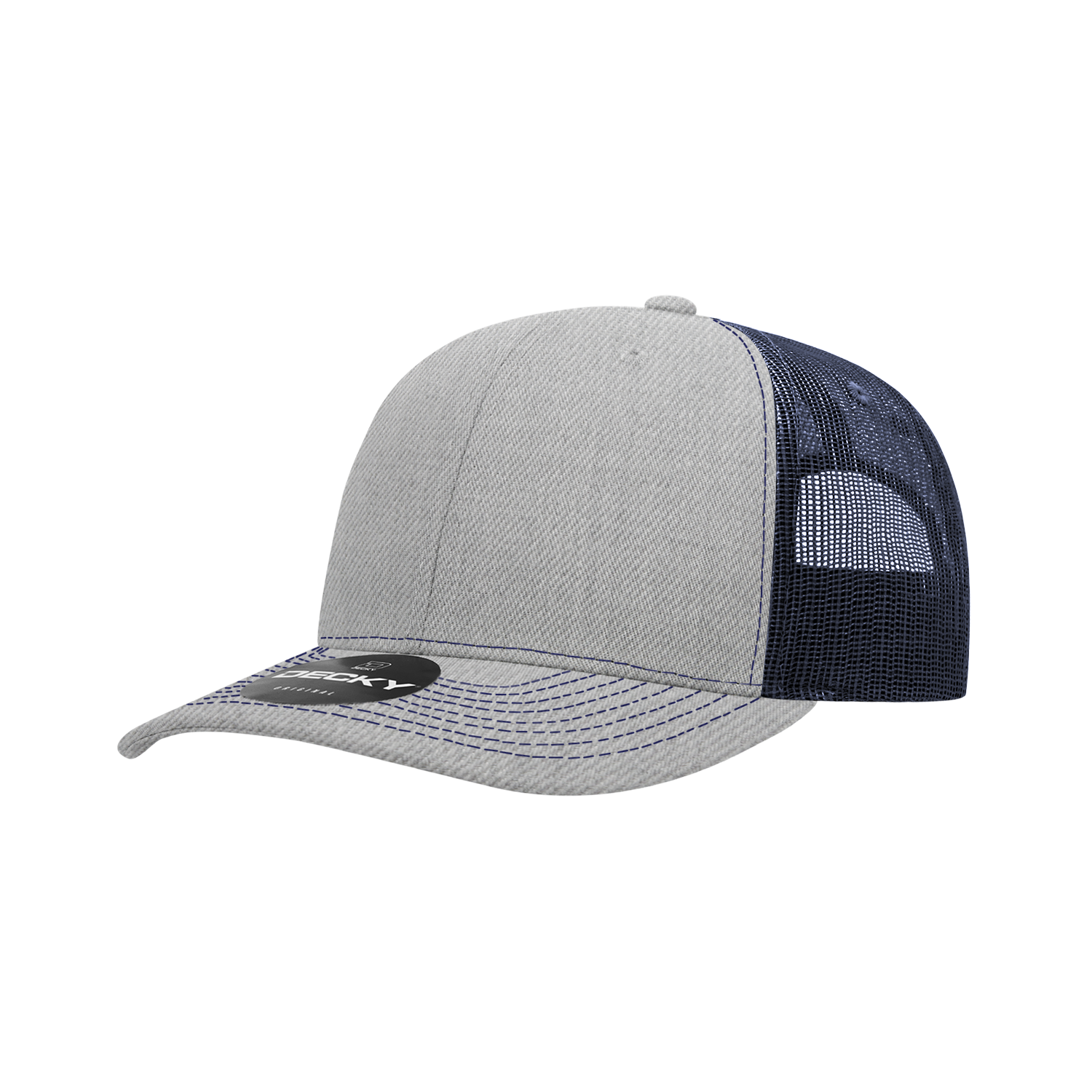 6 Panel Mid Profile Structured Contra-Stitch Trucker