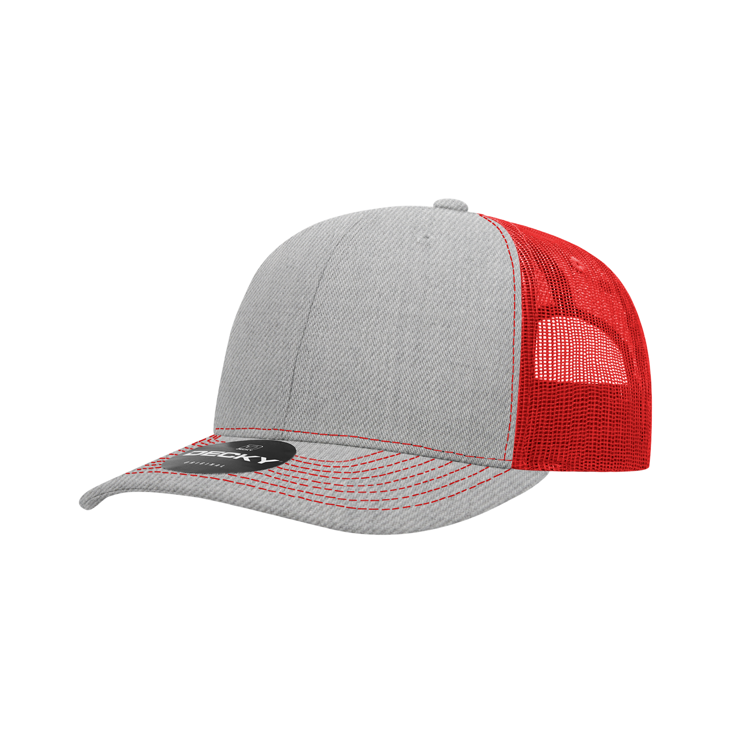 6 Panel Mid Profile Structured Contra-Stitch Trucker