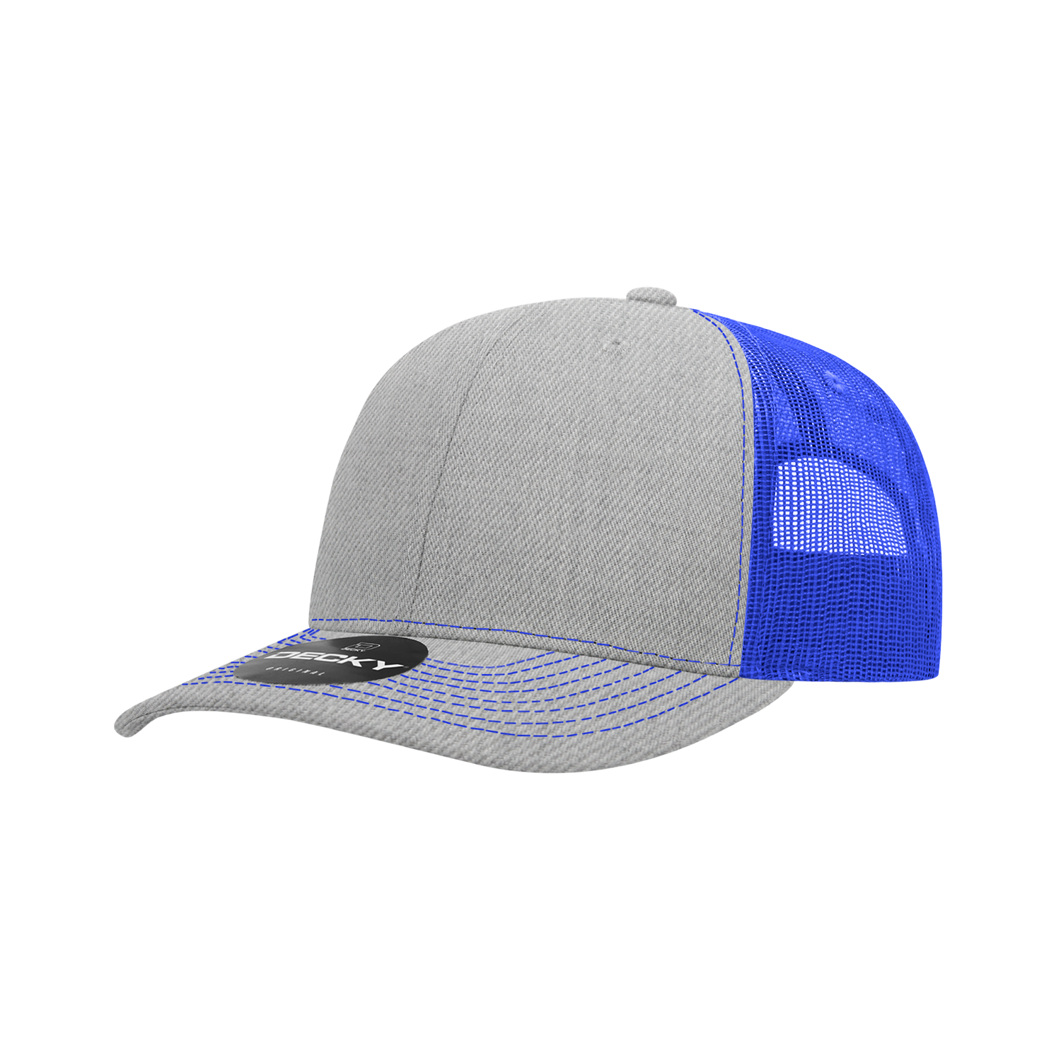 6 Panel Mid Profile Structured Contra-Stitch Trucker