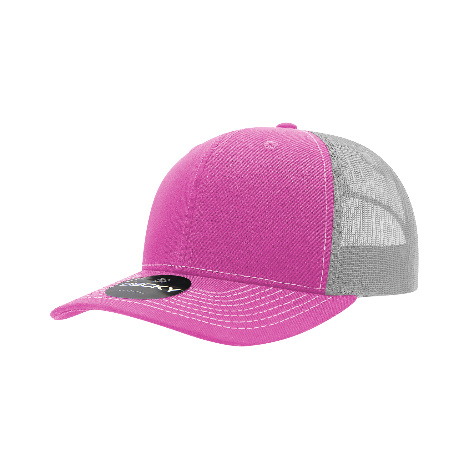 6 Panel Mid Profile Structured Contra-Stitch Trucker