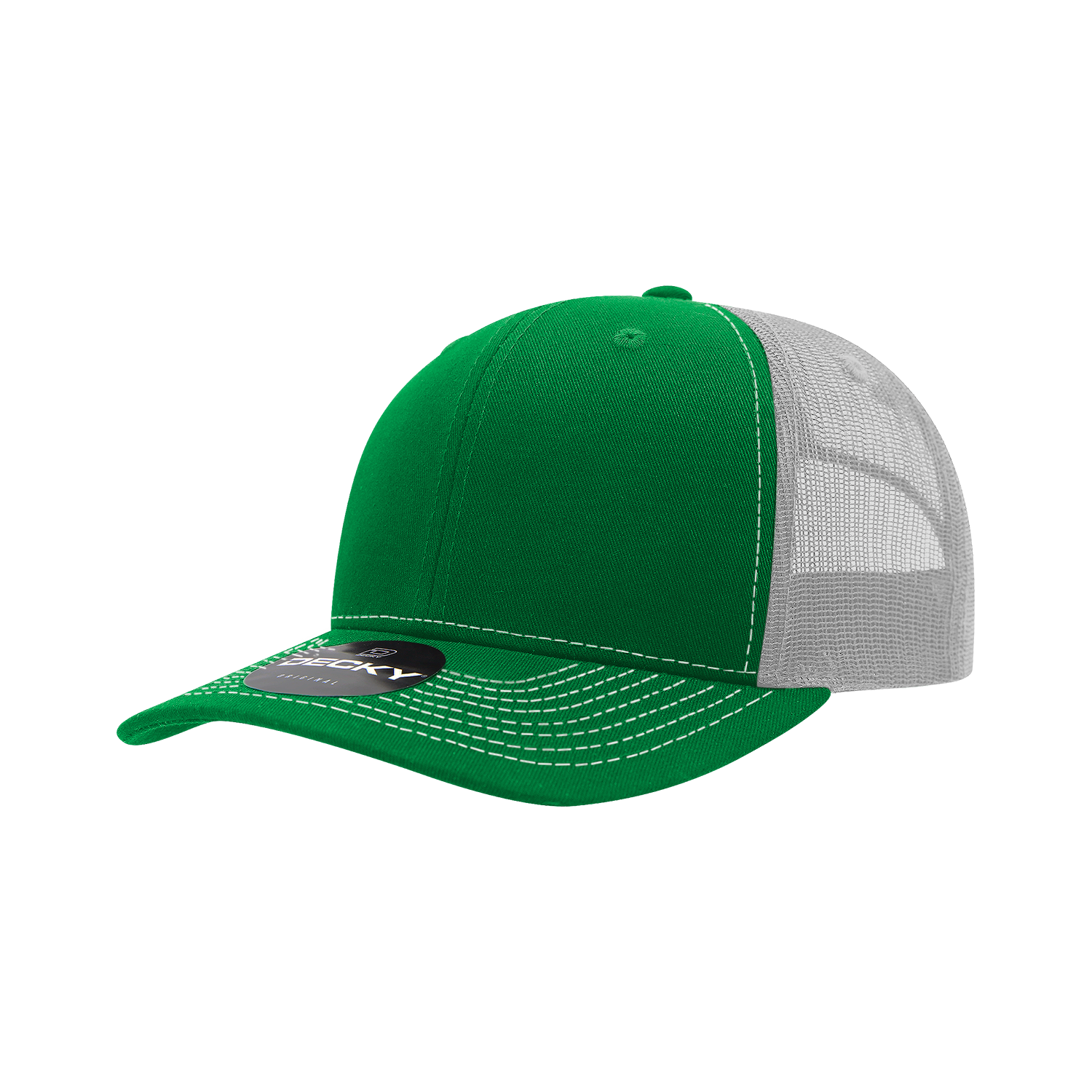 6 Panel Mid Profile Structured Contra-Stitch Trucker