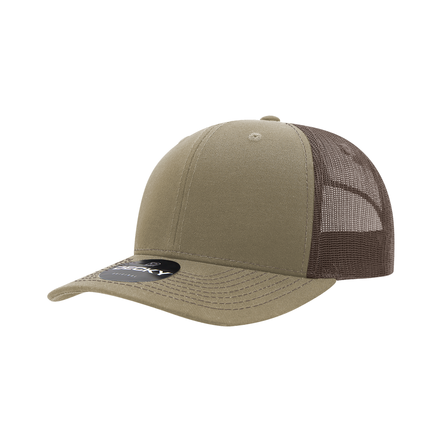 6 Panel Mid Profile Structured Contra-Stitch Trucker